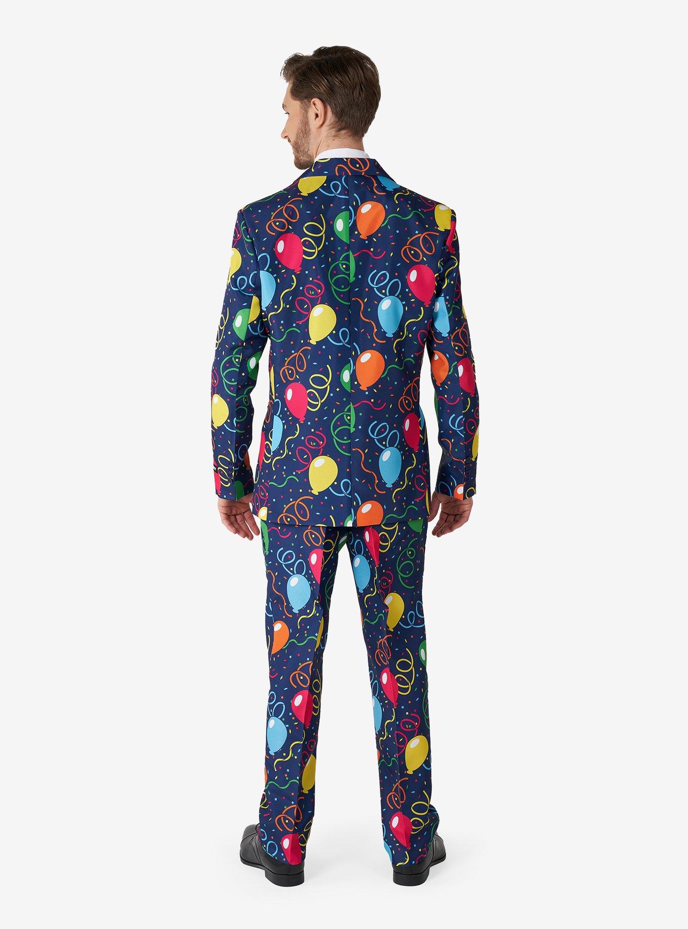 Confetti Balloons Navy Suit, BLUE, alternate
