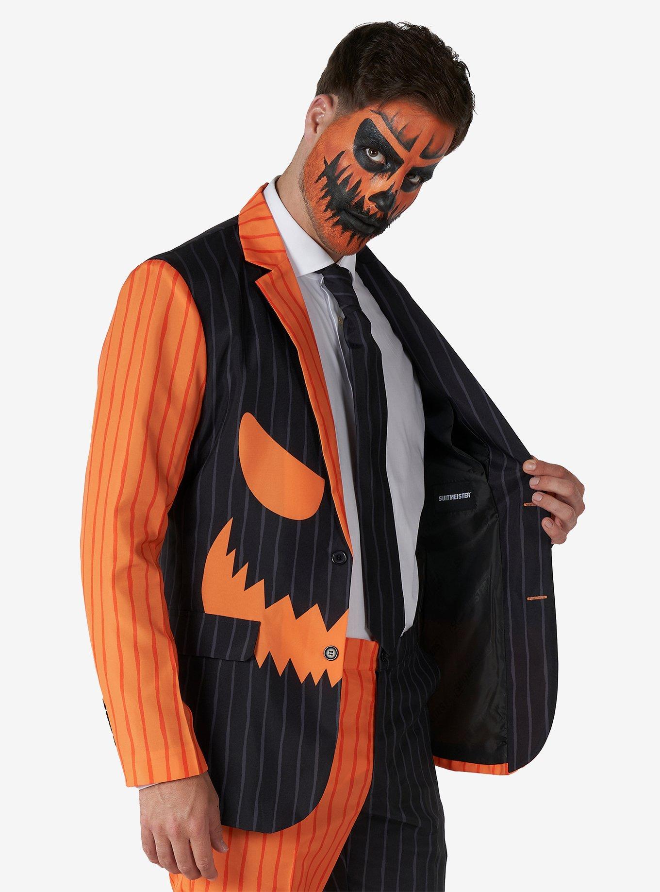 Jack-O Pinstripe Black Suit, BLACK, alternate