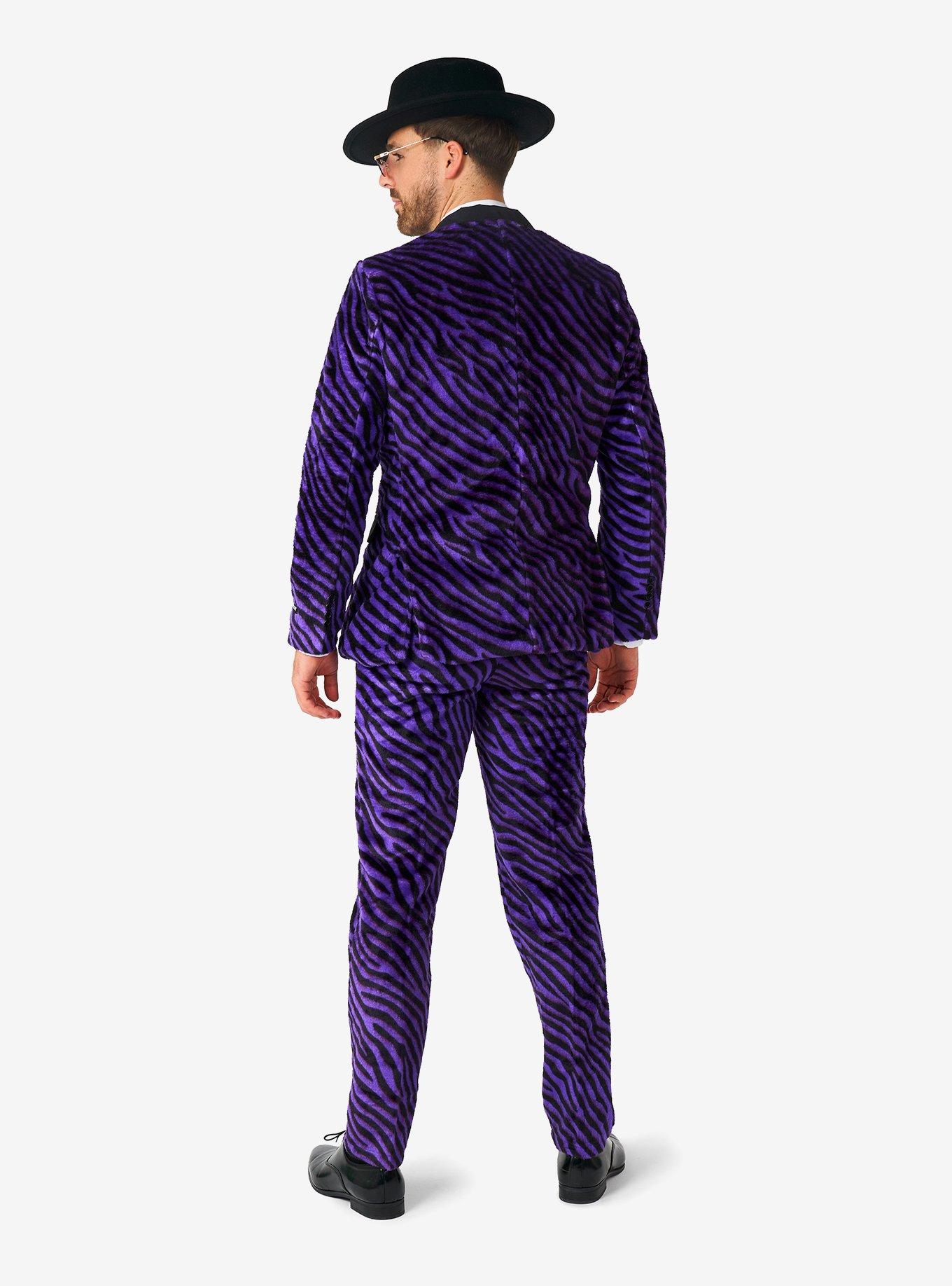 Pimp Faux Fur Purple Suit, PURPLE, alternate
