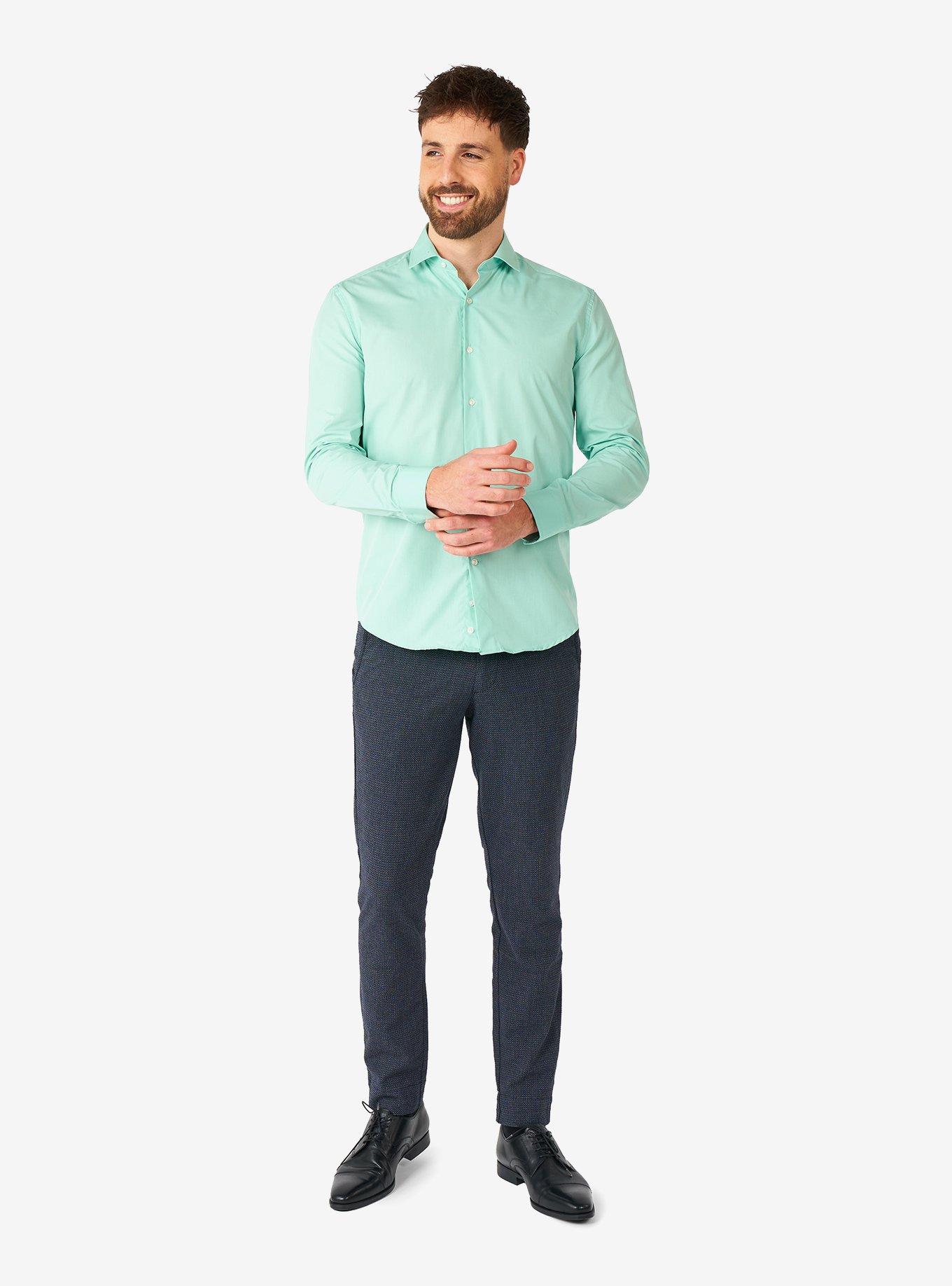 Magic Mint Long Sleeve Button-Up Shirt, , hi-res