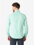 Magic Mint Long Sleeve Button-Up Shirt, BLUE, alternate
