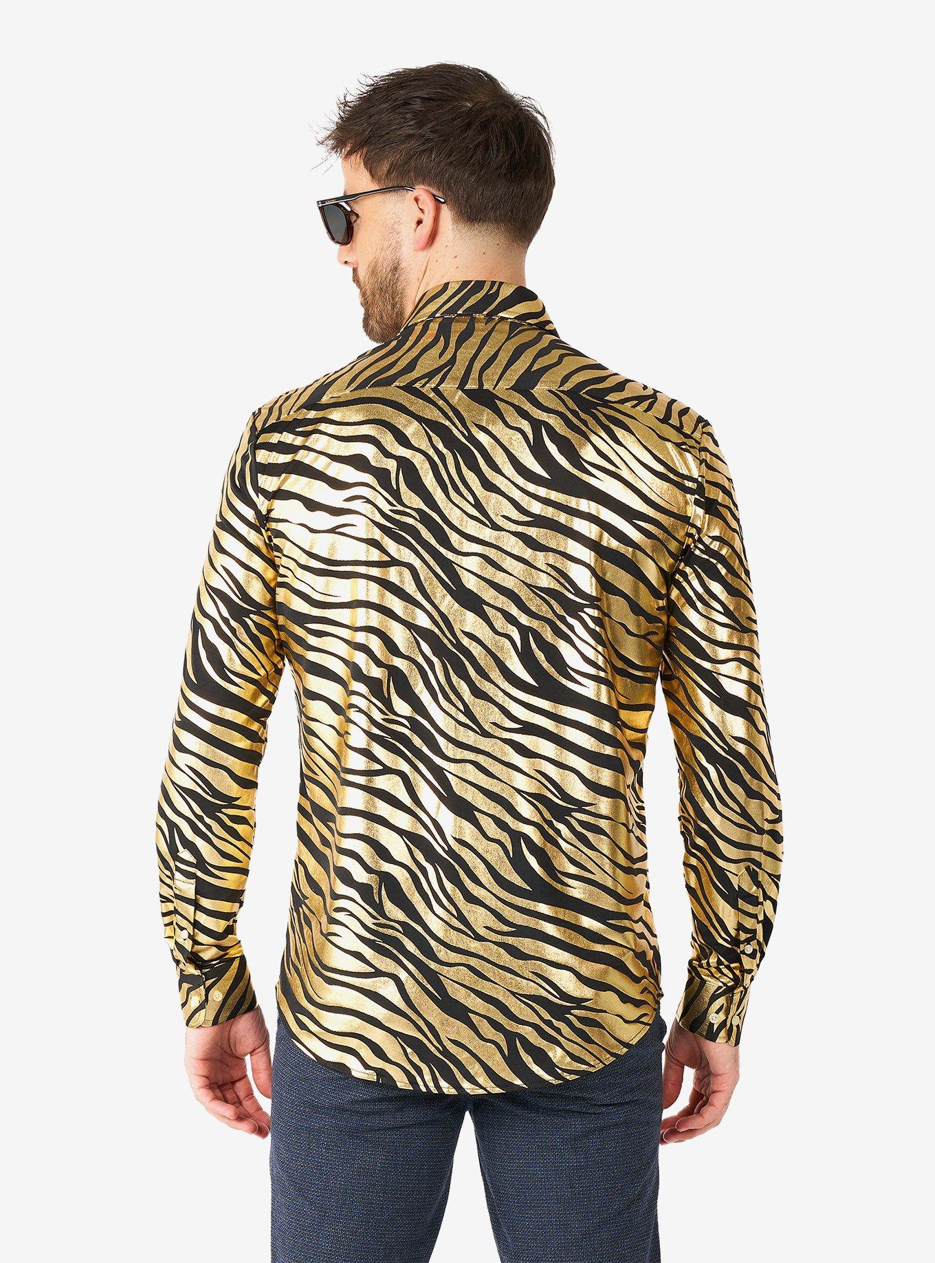 Tiger Shiner Long Sleeve Button-Up Shirt, MULTI, alternate