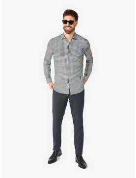 Discoballer Long Sleeve Button-Up Shirt, , hi-res