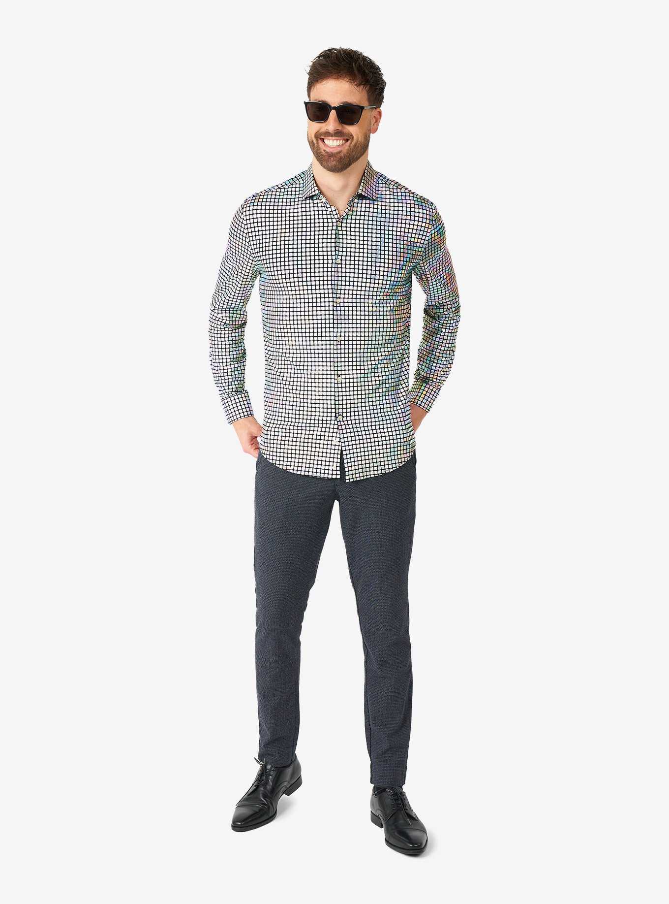Discoballer Long Sleeve Button-Up Shirt, , hi-res