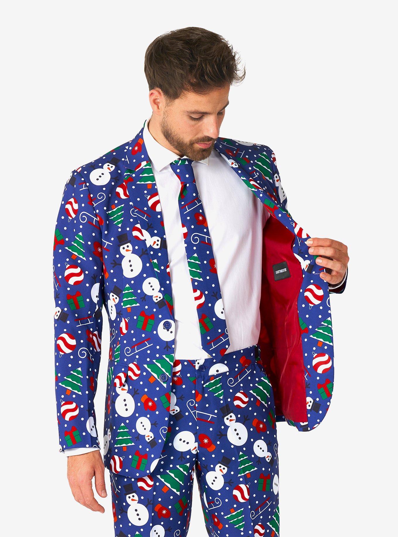 Christmas Snowman Blue Suit, , hi-res