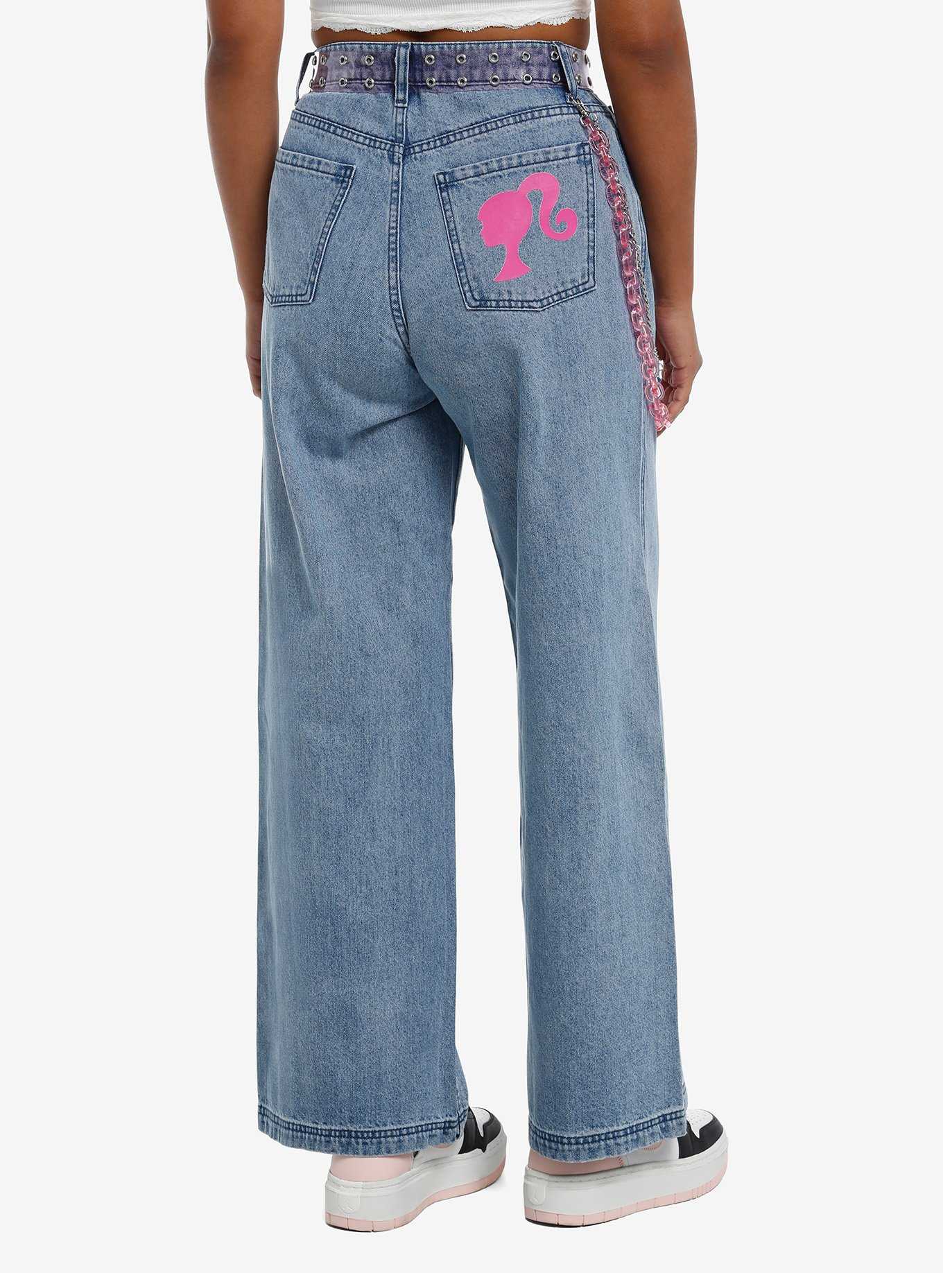 Barbie Y2K Star Wide Leg Jeans With Belt & Chain, , hi-res