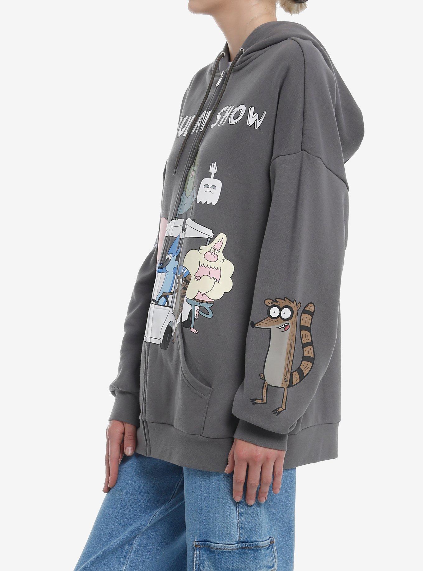 Regular Show Group Cart Girls Hoodie, MULTI, alternate