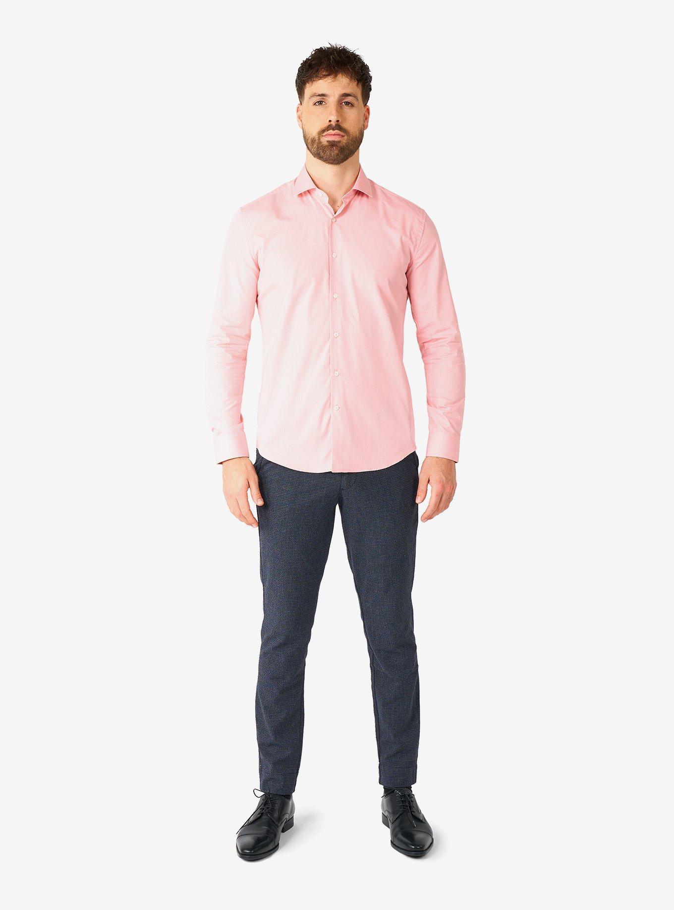 Lush Blush Long Sleeve Button-Up Shirt, PINK, alternate