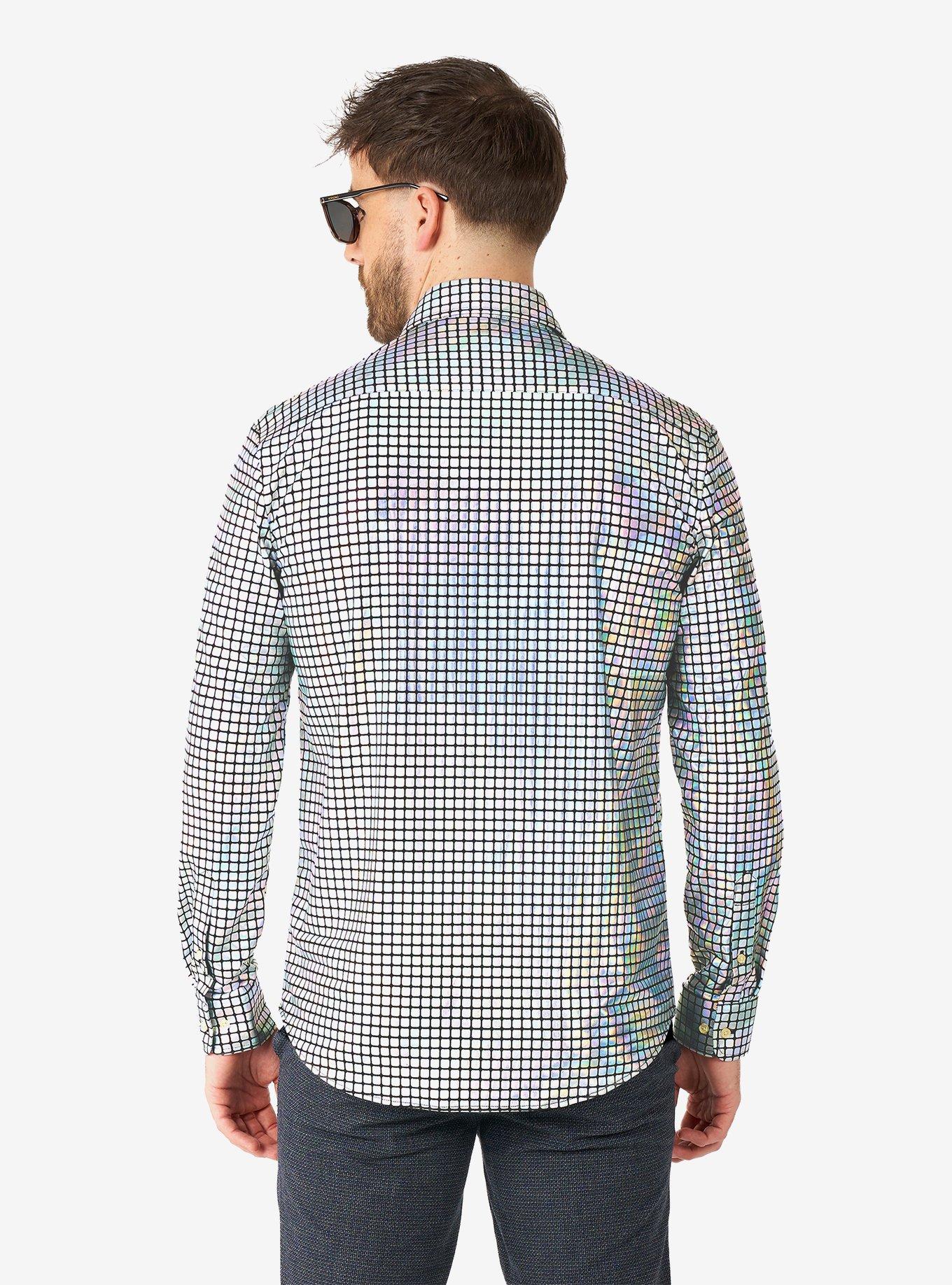 Discoballer Long Sleeve Button-Up Shirt, MULTI, alternate