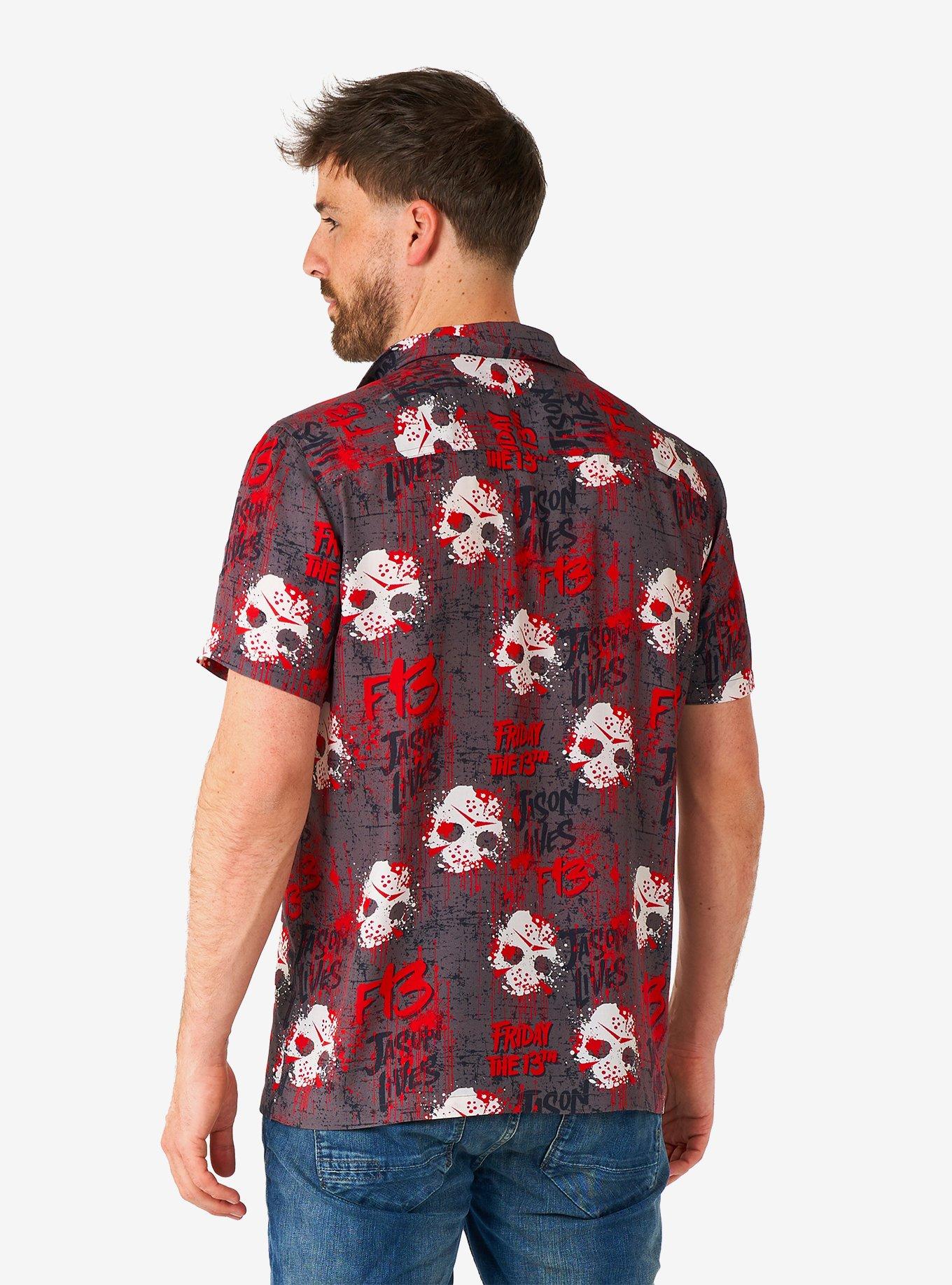Friday the 13th Short Sleeve Button-Up Shirt