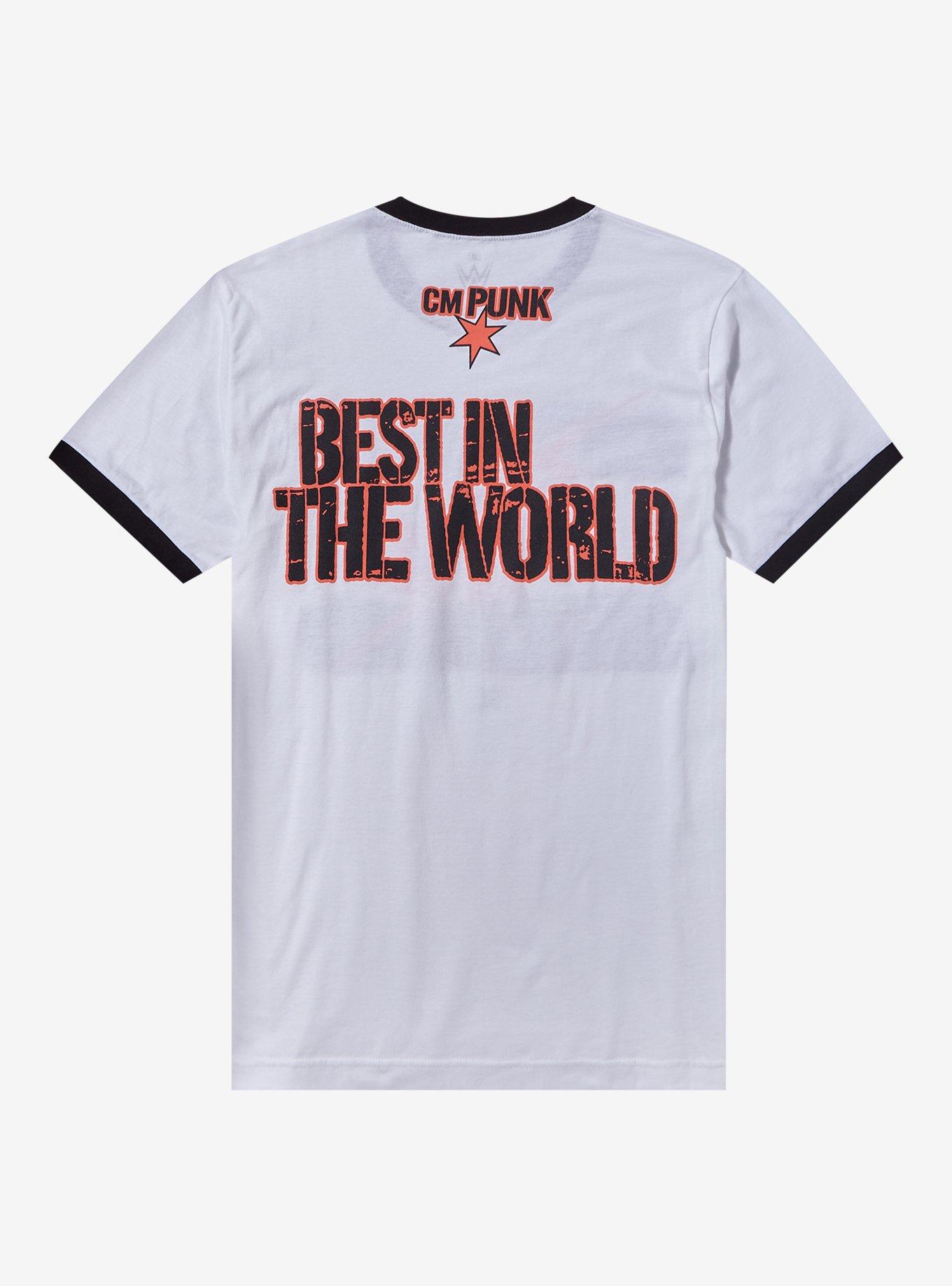 Men's White/Black CM Punk Best In The World Ringer T-Shirt