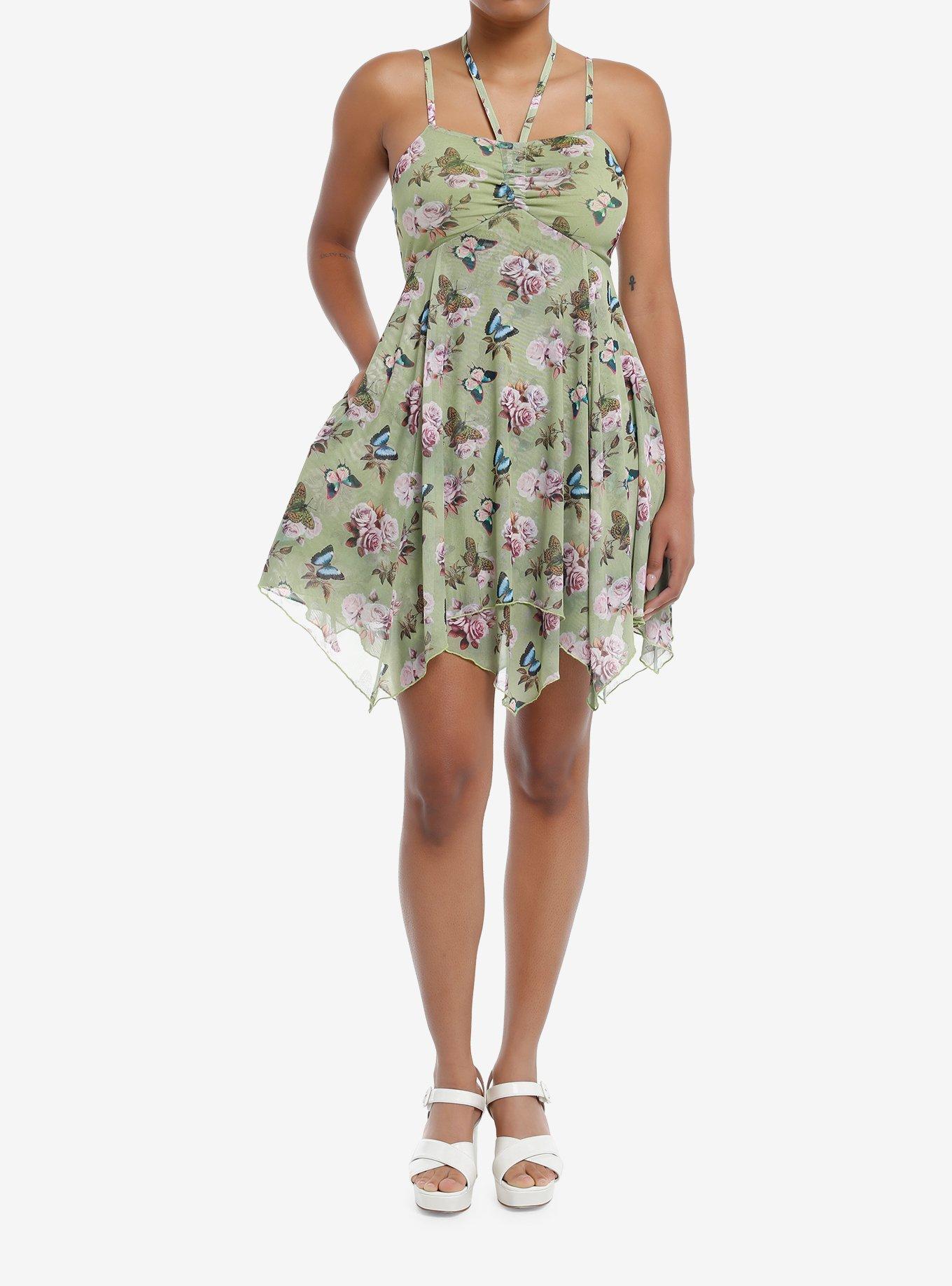 Thorn & Fable Butterfly Rose Hank Hem Dress, PINK, alternate