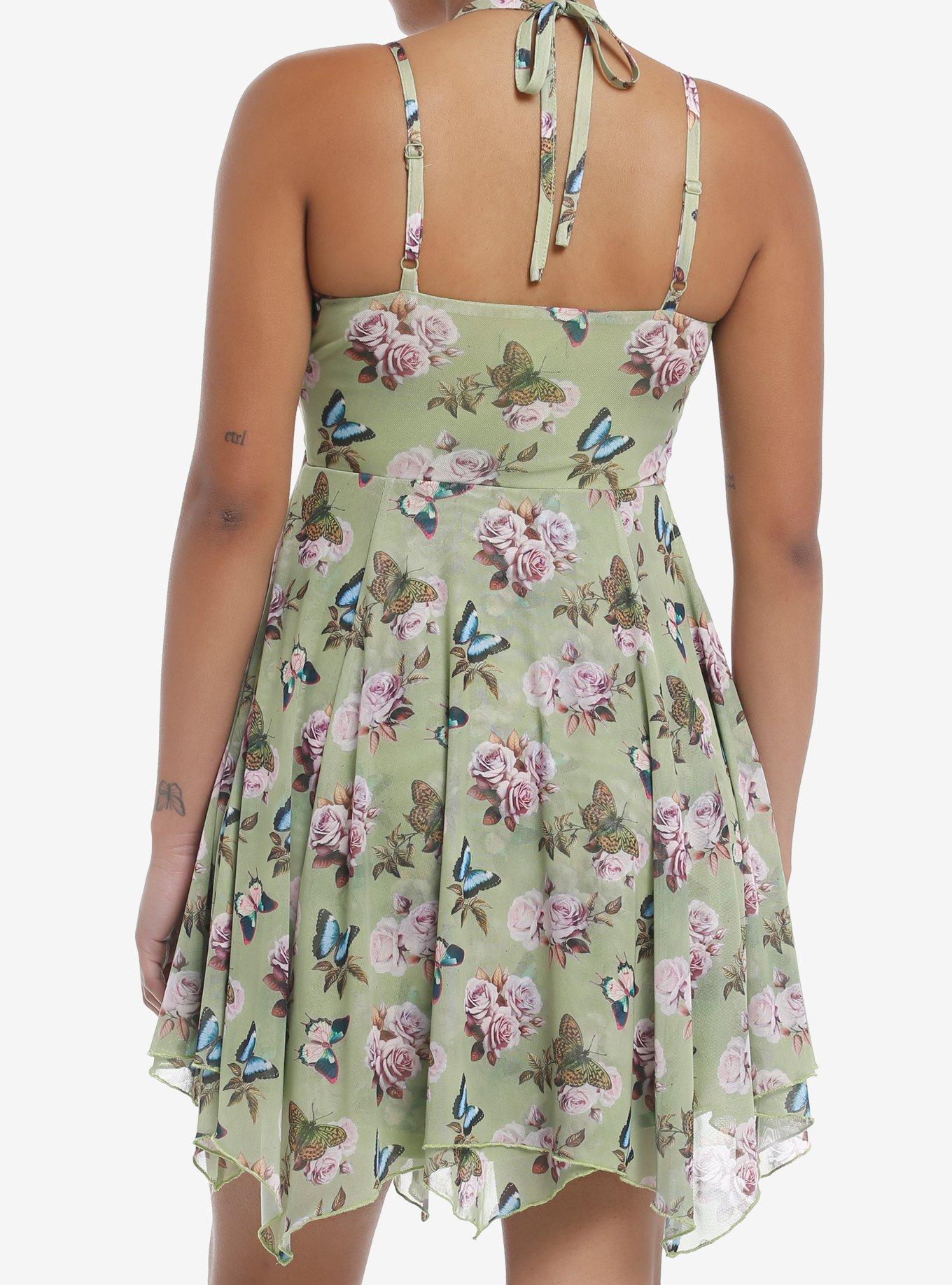Thorn & Fable Butterfly Rose Hank Hem Dress, PINK, alternate