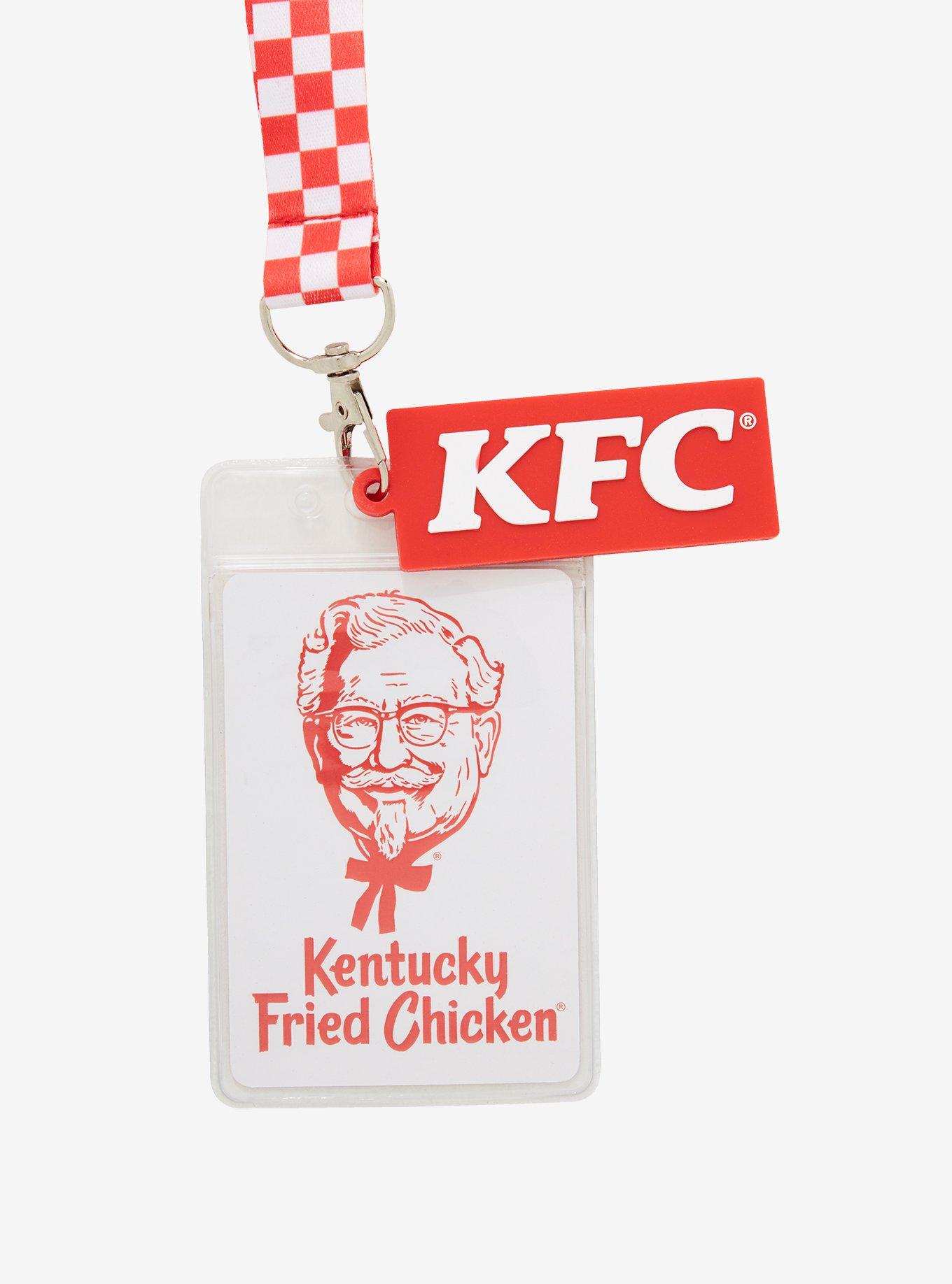 KFC Checkered Print Lanyard - BoxLunch Exclusive, , alternate