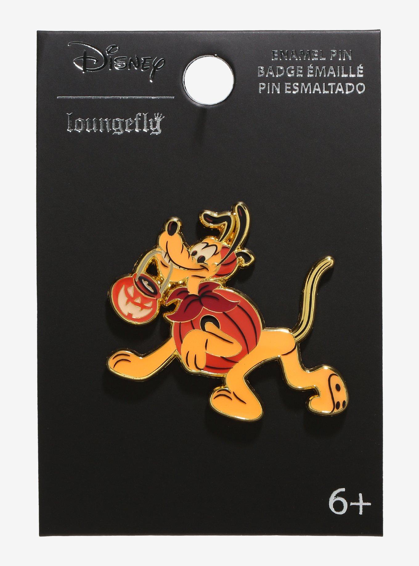 Loungefly Disney Pluto Pumpkin Trick or Treat Enamel Pin — BoxLunch Exclusive, , hi-res