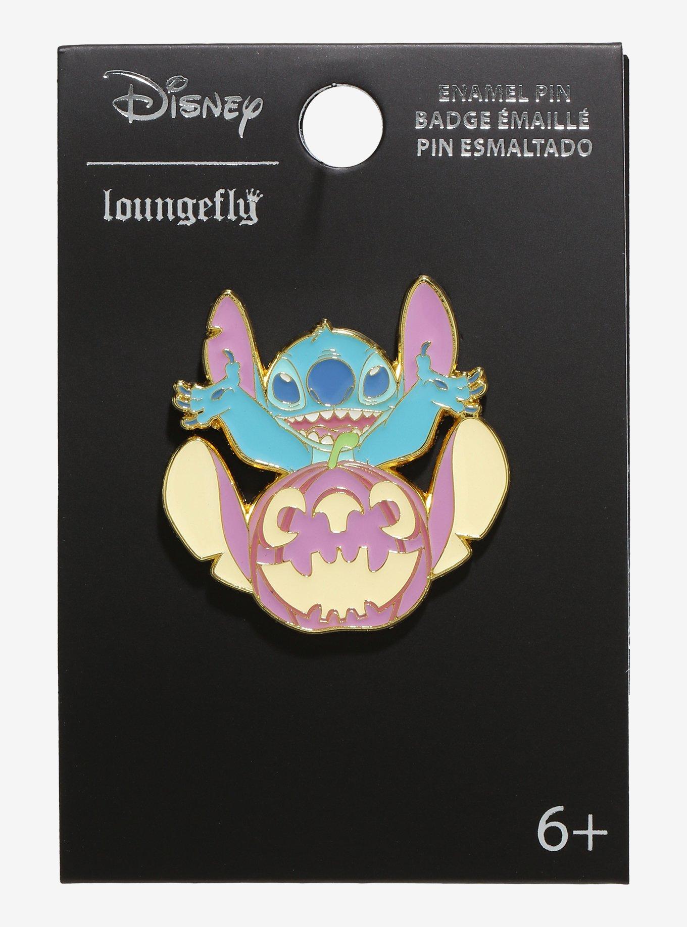 Loungefly Disney Lilo & Stitch Pumpkin Stitch Pastel Enamel Pin — BoxLunch Exclusive, , hi-res