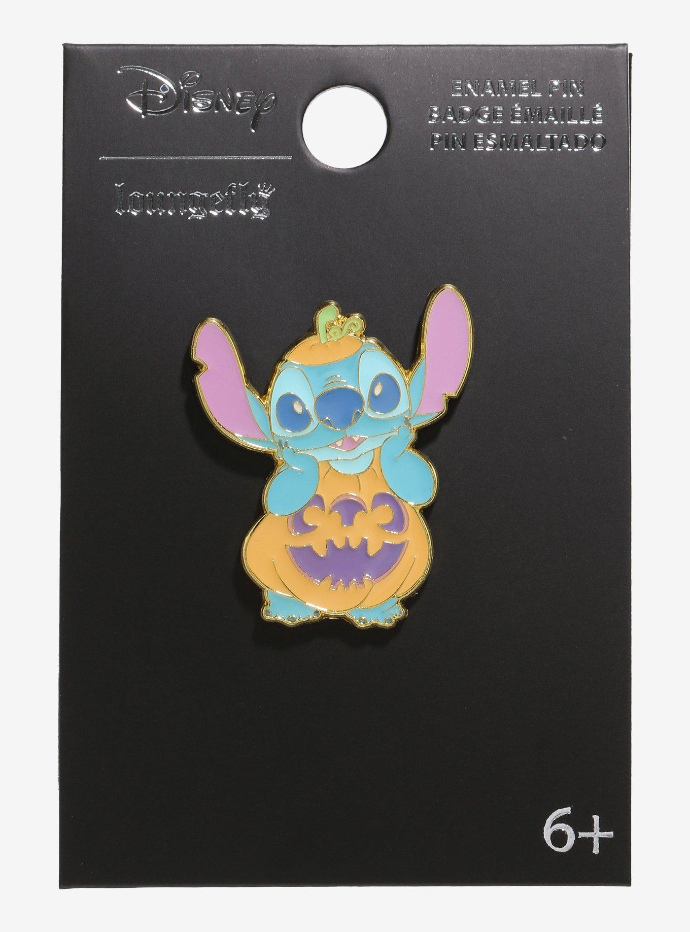 Loungefly Disney Lilo & Stitch Pumpkin Stitch Enamel Pin — BoxLunch Exclusive, , hi-res