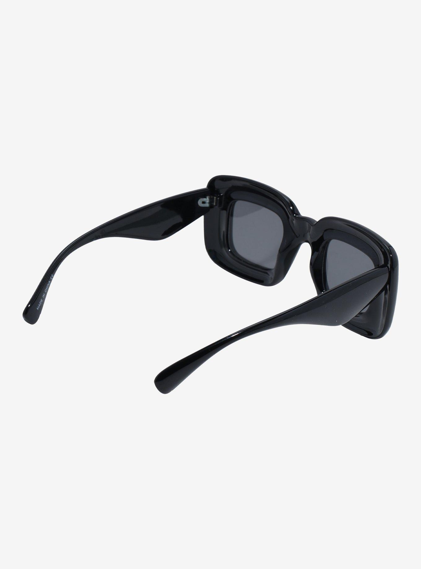 Black Bubble Square Sunglasses, , hi-res