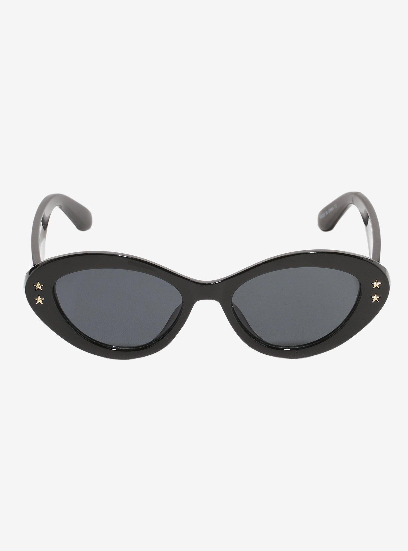Star Stud Round Cat Eye Sunglasses, , alternate