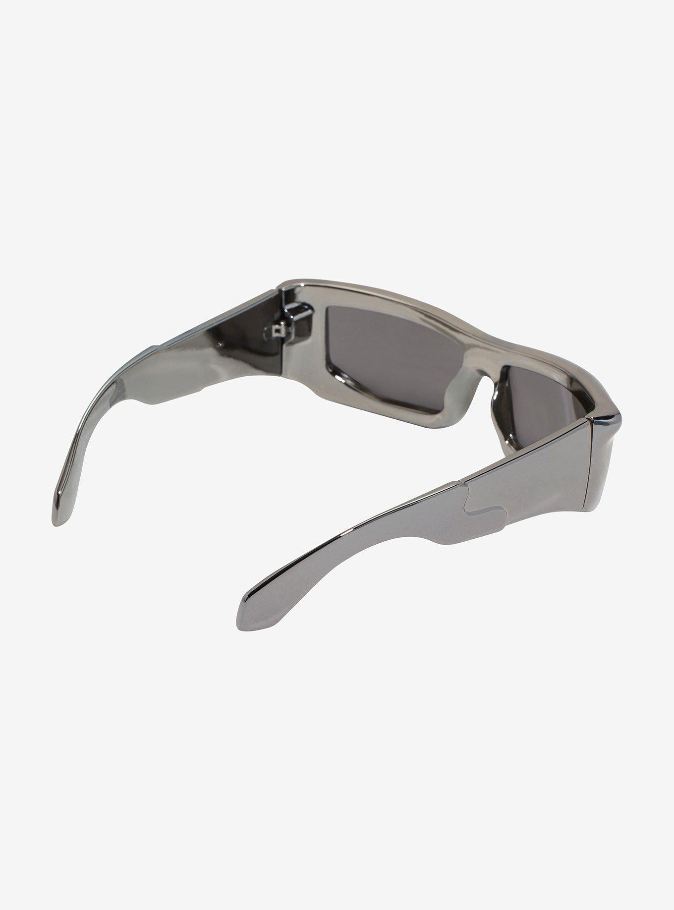 Silver Y2K Sunglasses, , hi-res