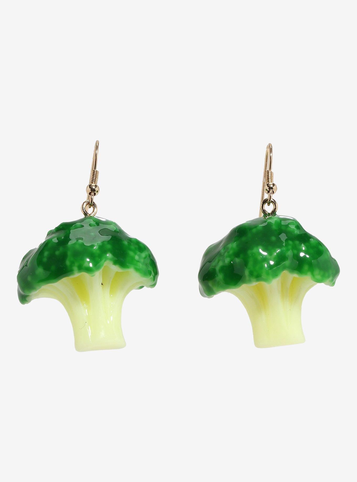 Broccoli Figural Earrings, , hi-res