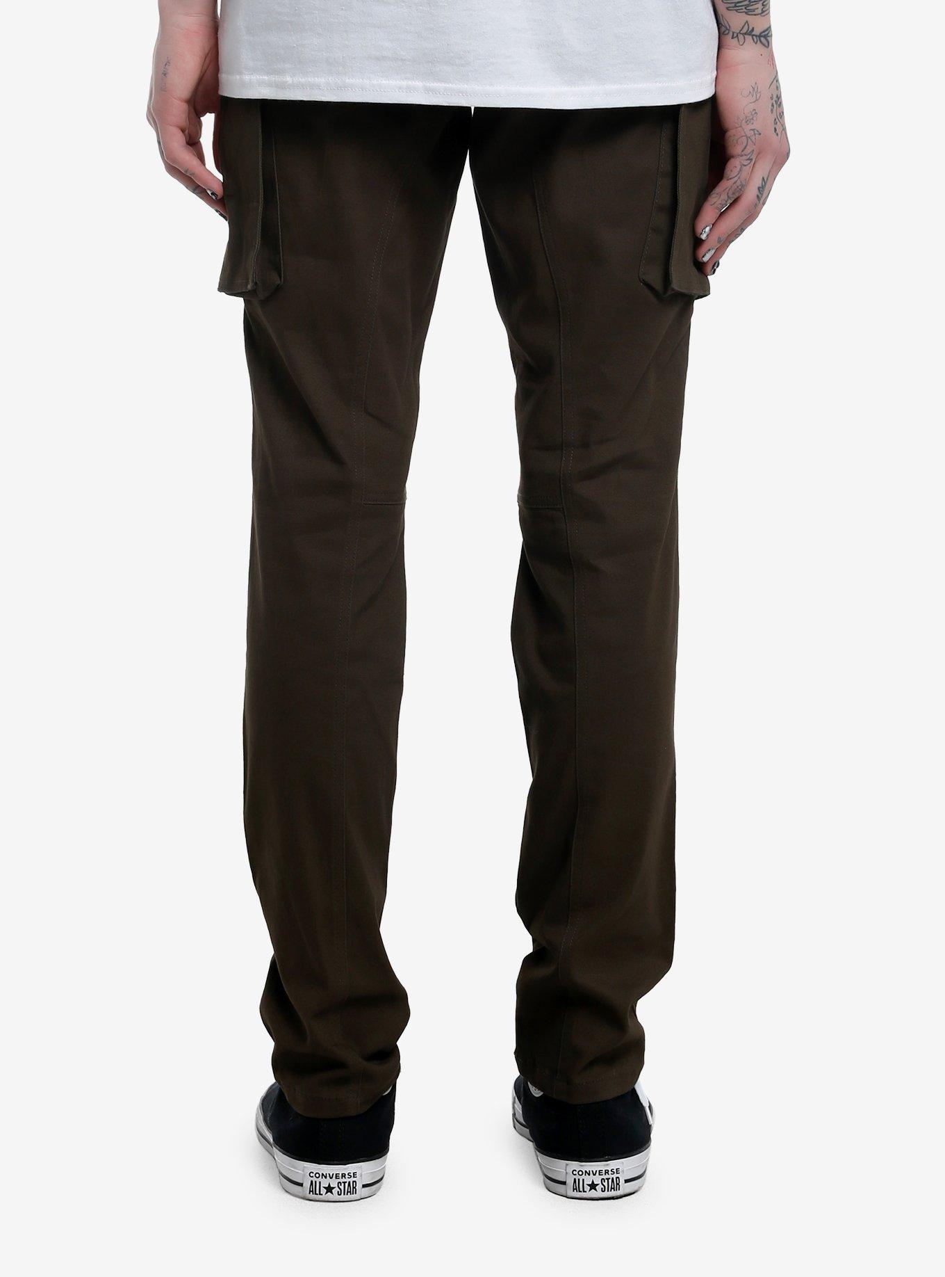 Dark Olive Cargo Pants, , hi-res