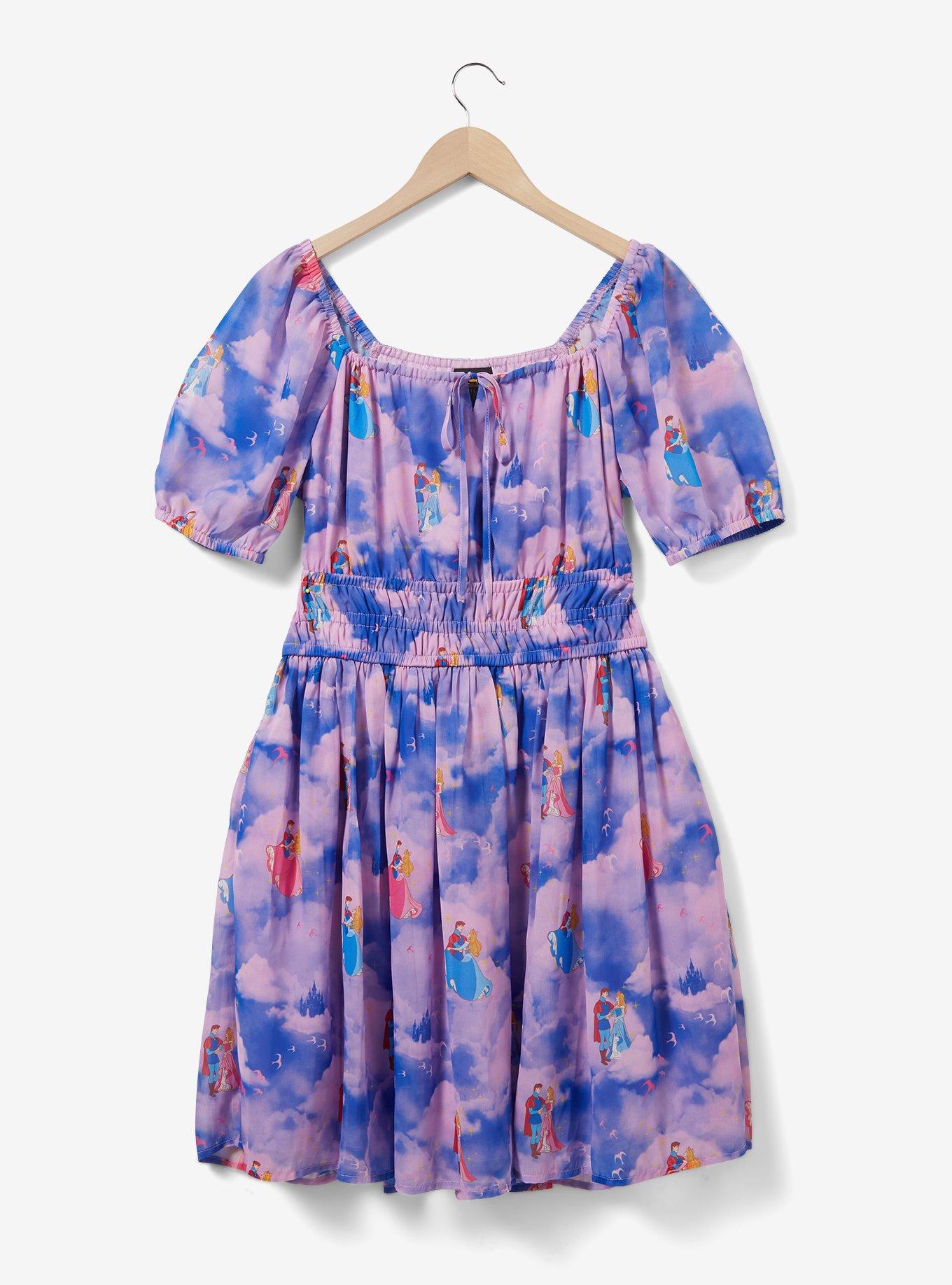 Disney Sleeping Beauty Aurora Pink & Blue Clouds Dress — BoxLunch Exclusive, MULTI, alternate
