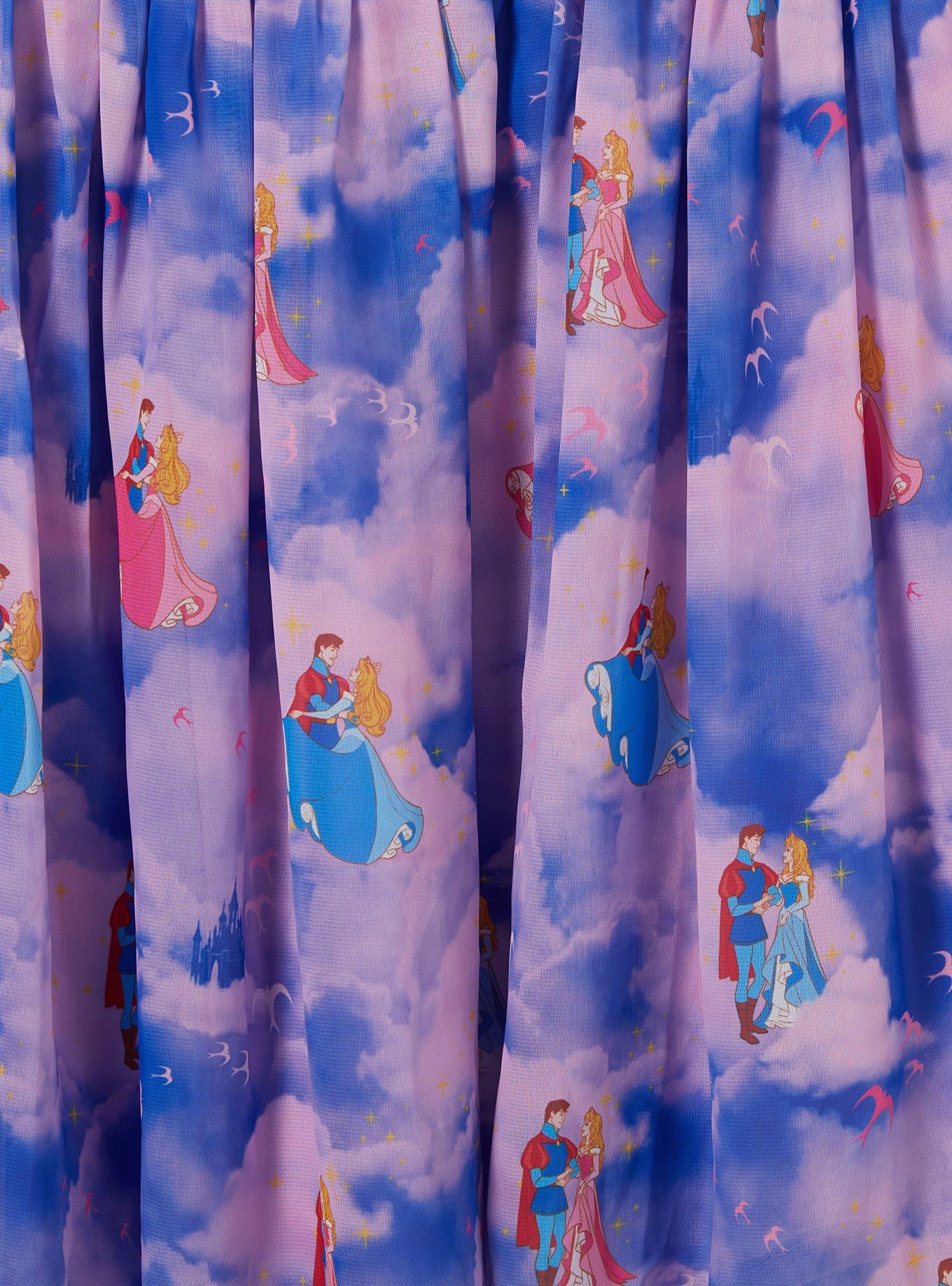 Disney Sleeping Beauty Aurora Pink & Blue Clouds Dress — BoxLunch Exclusive