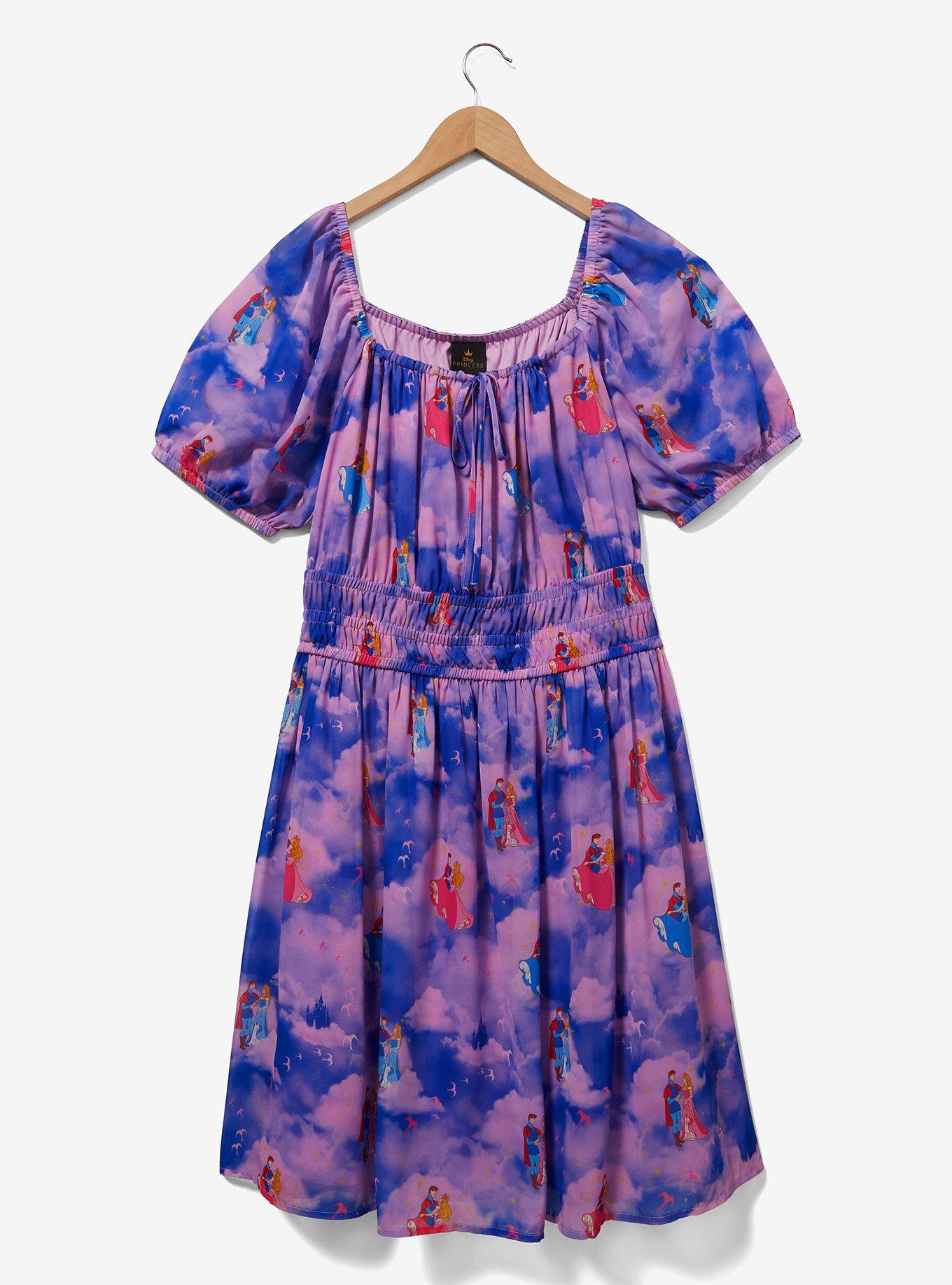 Disney Sleeping Beauty Aurora and Phillip Waltz in the Clouds Plus Size Dress &mdash; BoxLunch Exclusive, MULTI, alternate