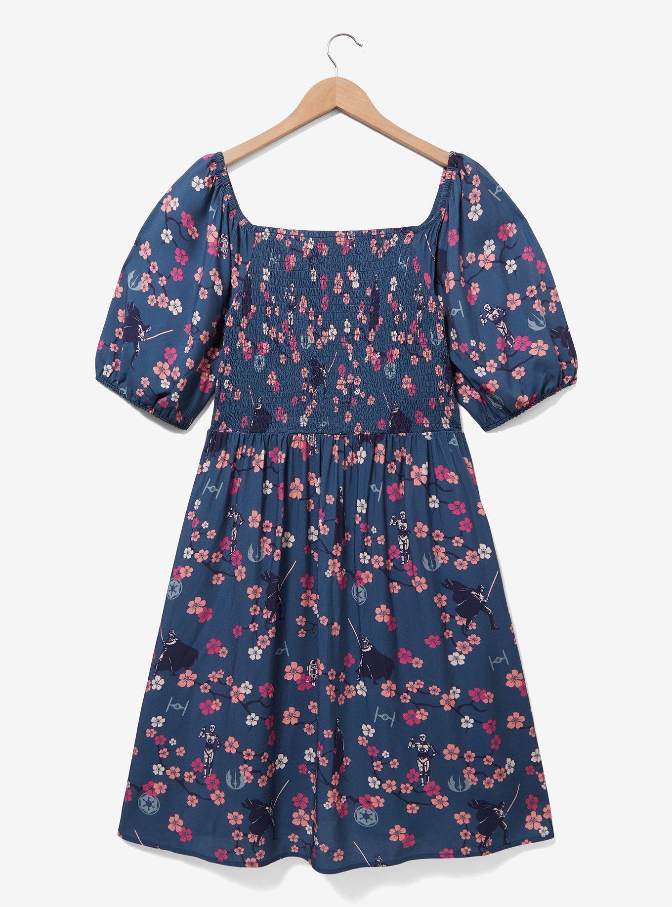 Her Universe Star Wars Darth Vader Samurai Plus Size Smock Dress &mdash; BoxLunch Exclusive, NAVY, alternate