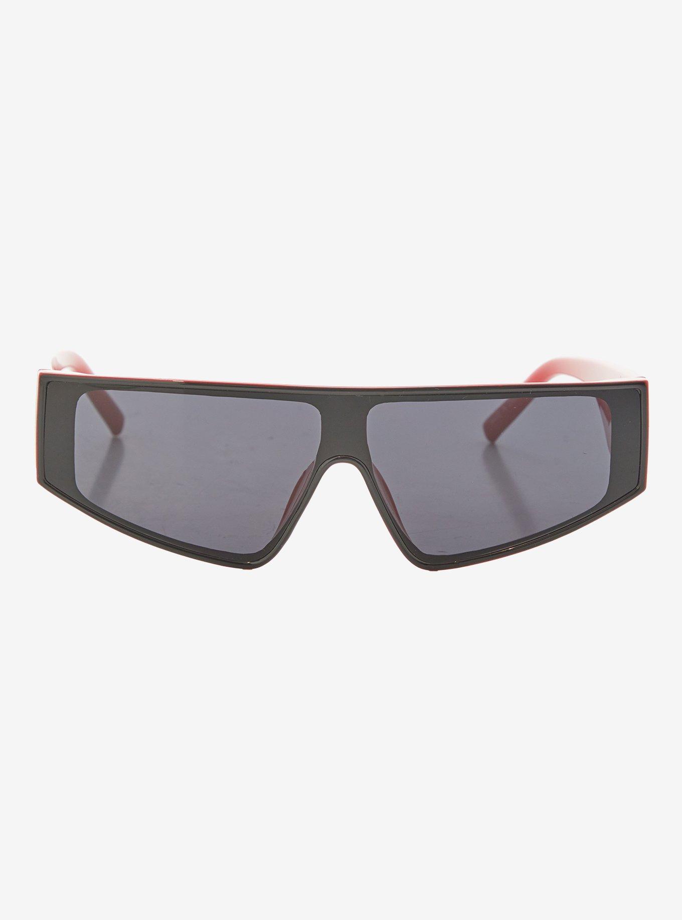 Black & Red Sporty Sunglasses, , alternate