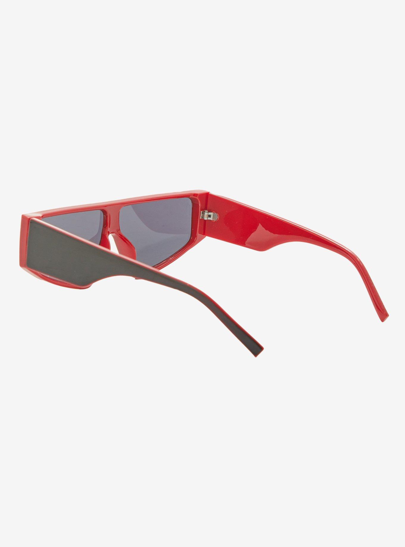 Black & Red Sporty Sunglasses, , alternate