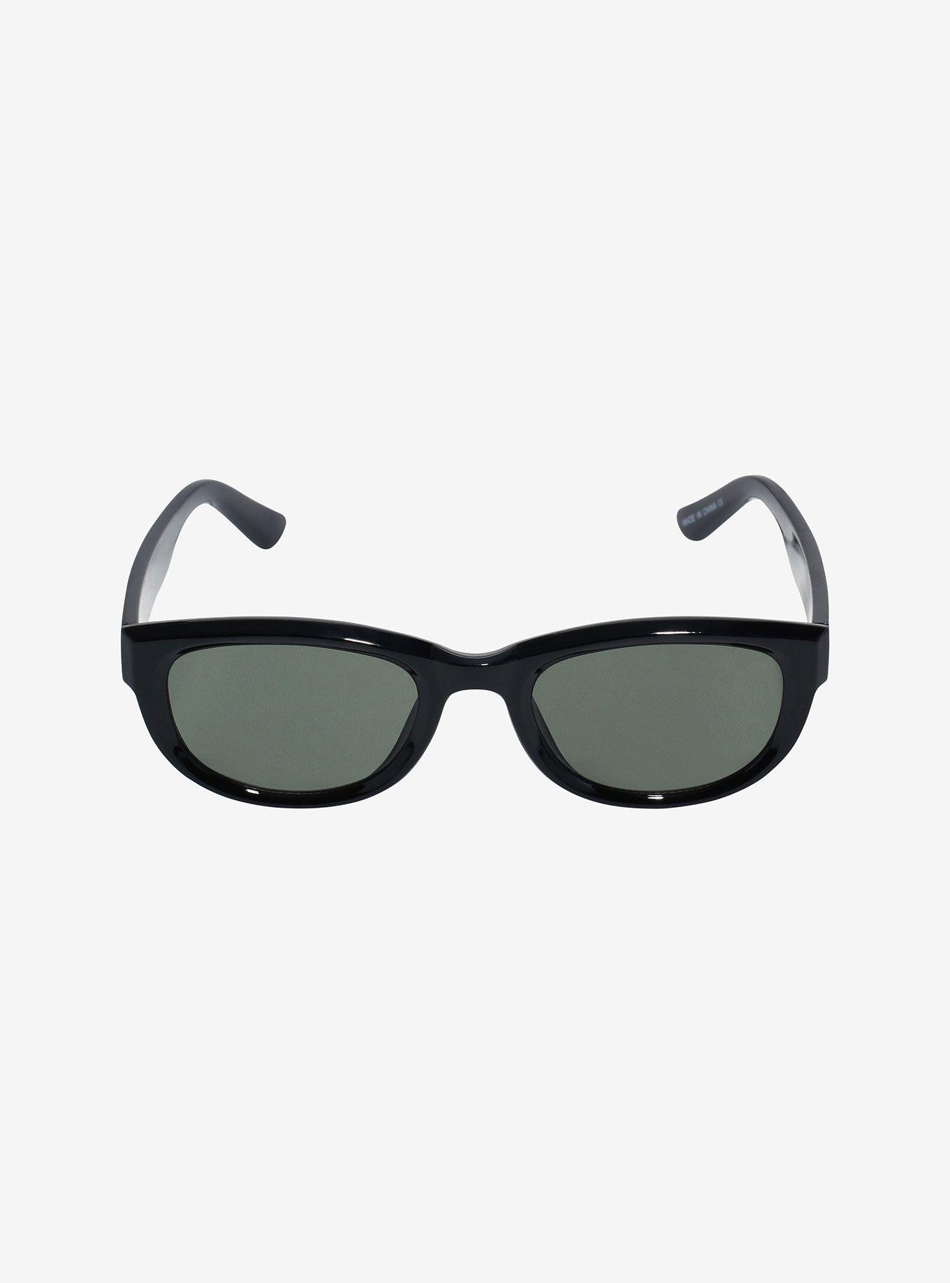 Black Oval Sunglasses, , alternate
