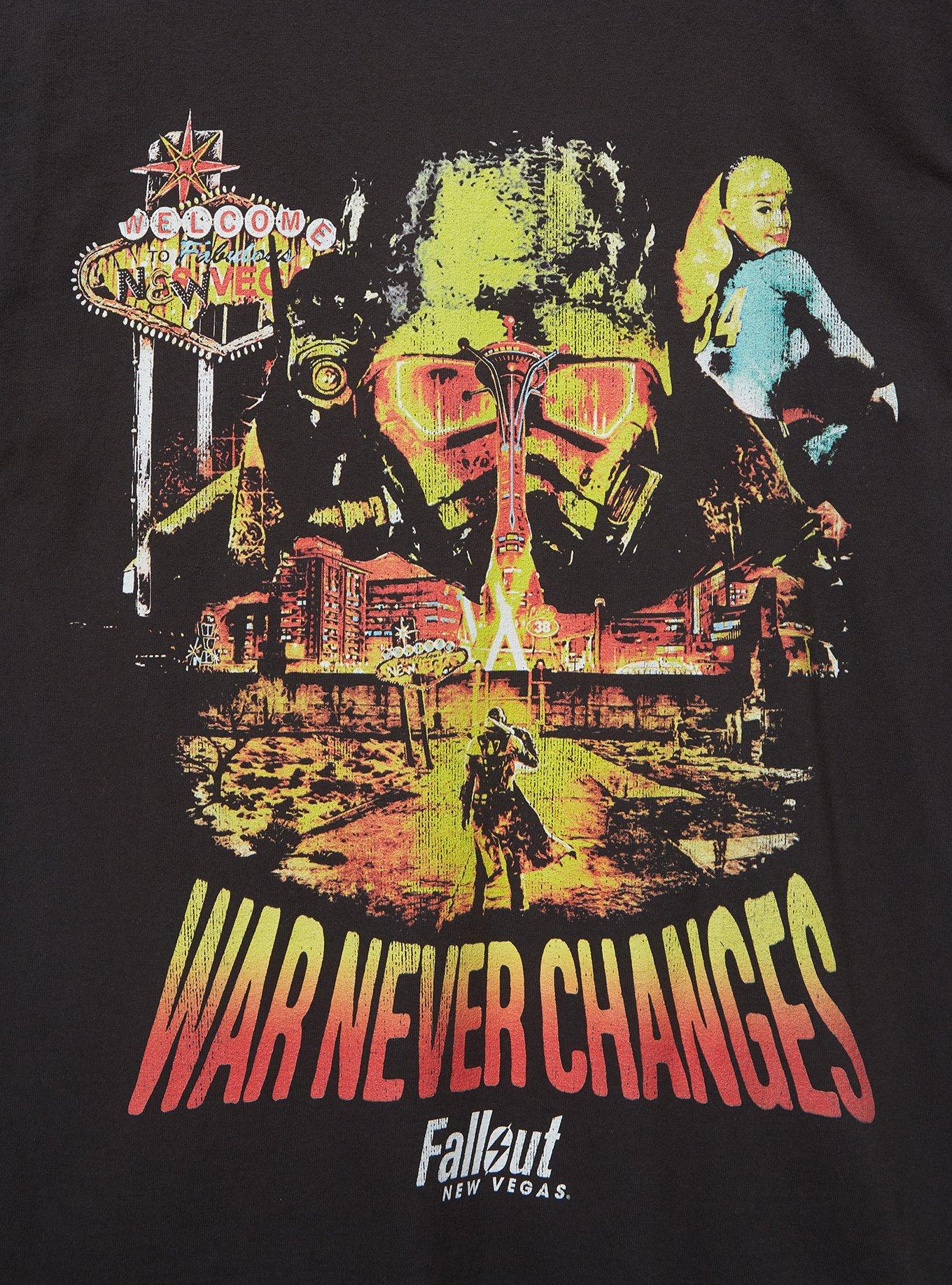 Fallout: New Vegas War Never Changes T-Shirt &mdash; BoxLunch Exclusive, BLACK, alternate