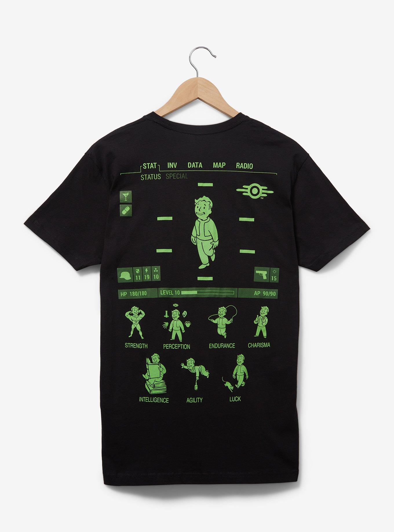 Fallout Pip-Boy Vault Boy Tonal Portrait T-Shirt - BoxLunch Exclusive, BLACK, alternate