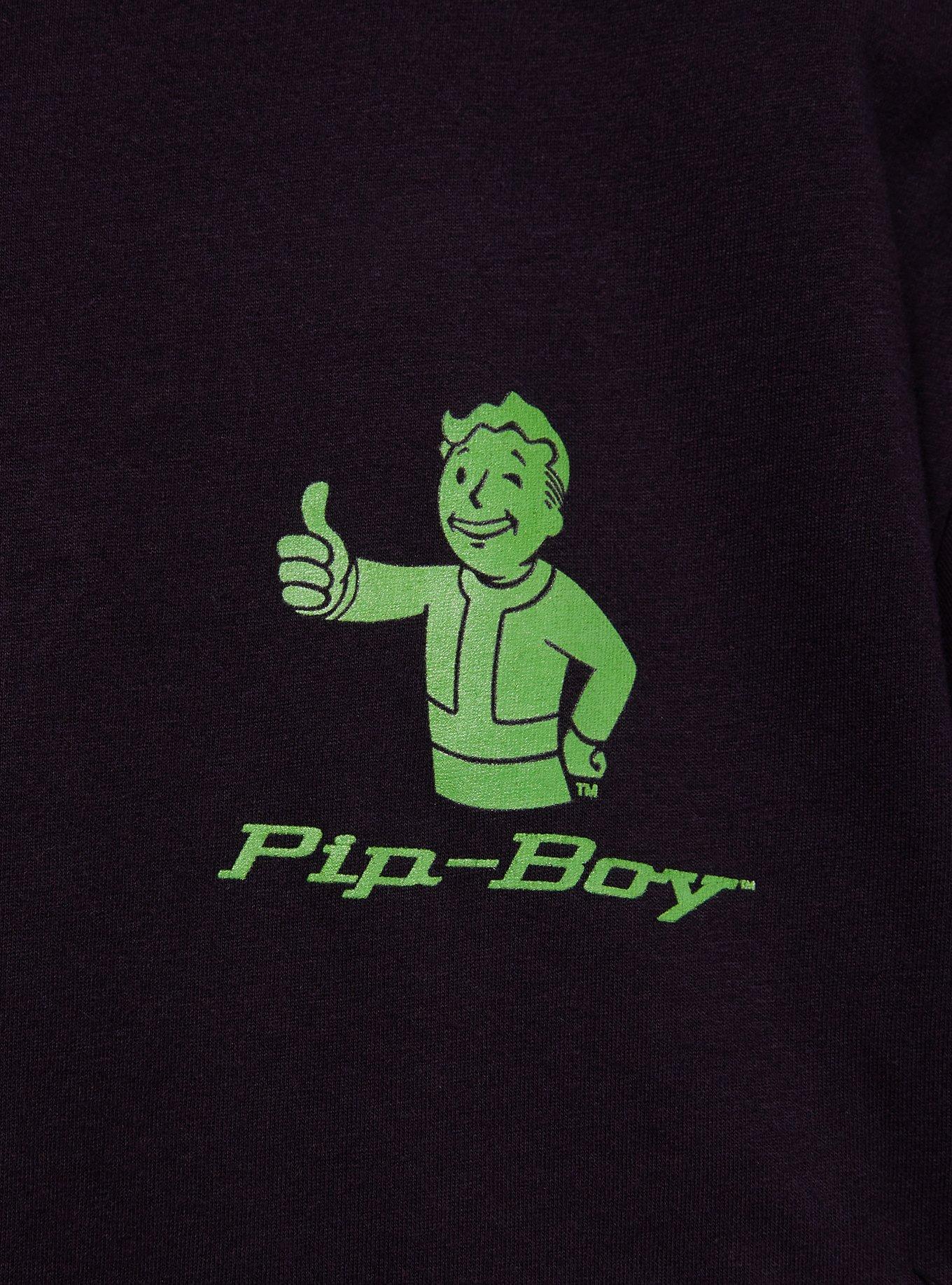 Fallout Pip-Boy Vault Boy Tonal Portrait T-Shirt - BoxLunch Exclusive, BLACK, alternate