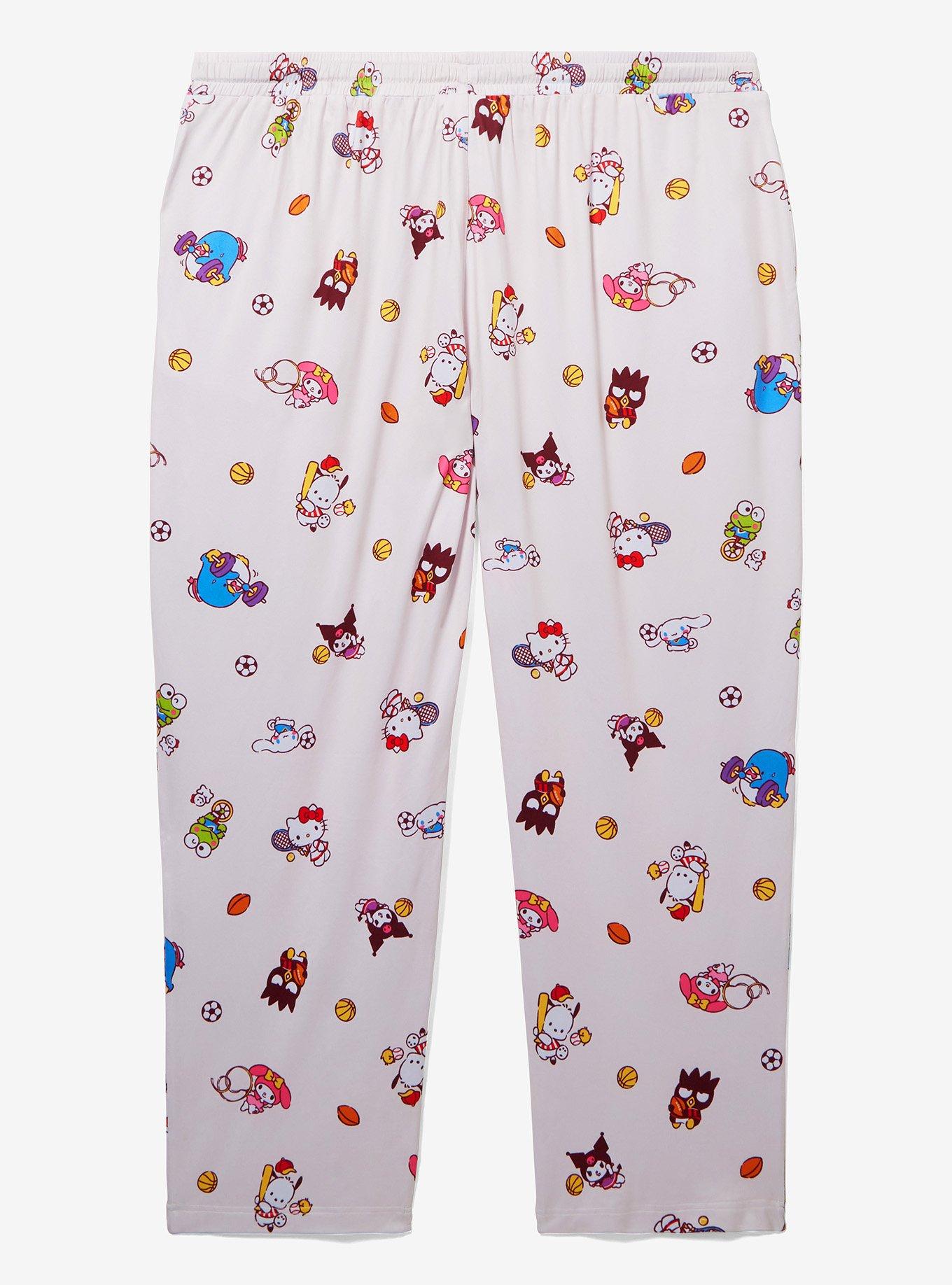 Sanrio Hello Kitty and Friends Sporty Allover Print Women's Plus Size Sleep Pants — BoxLunch Exclusive, OATMEAL, alternate