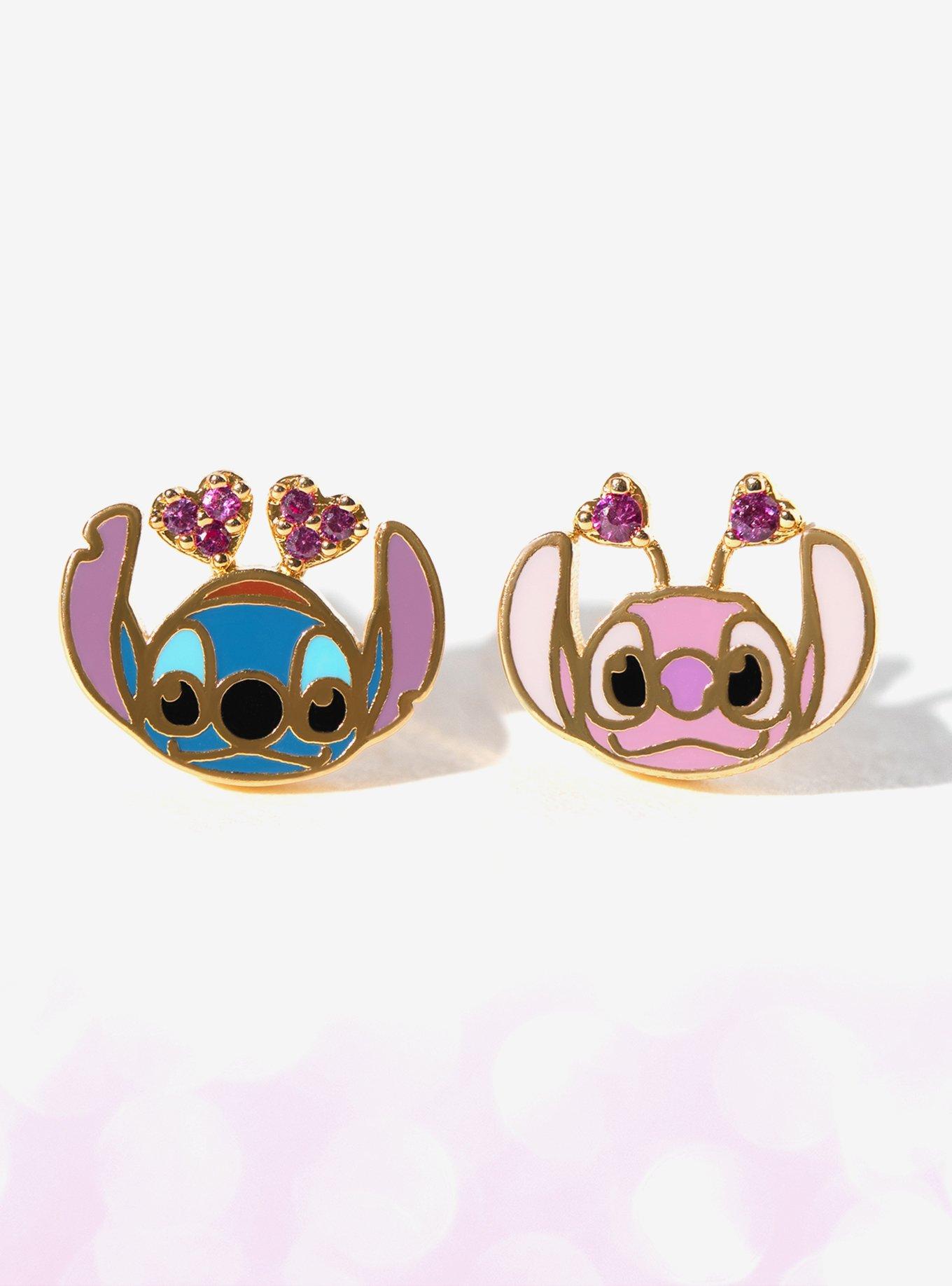 Disney X Girls Crew Lilo & Stitch: The Series Stitch & Angel Mismatch Stud Earrings, , alternate