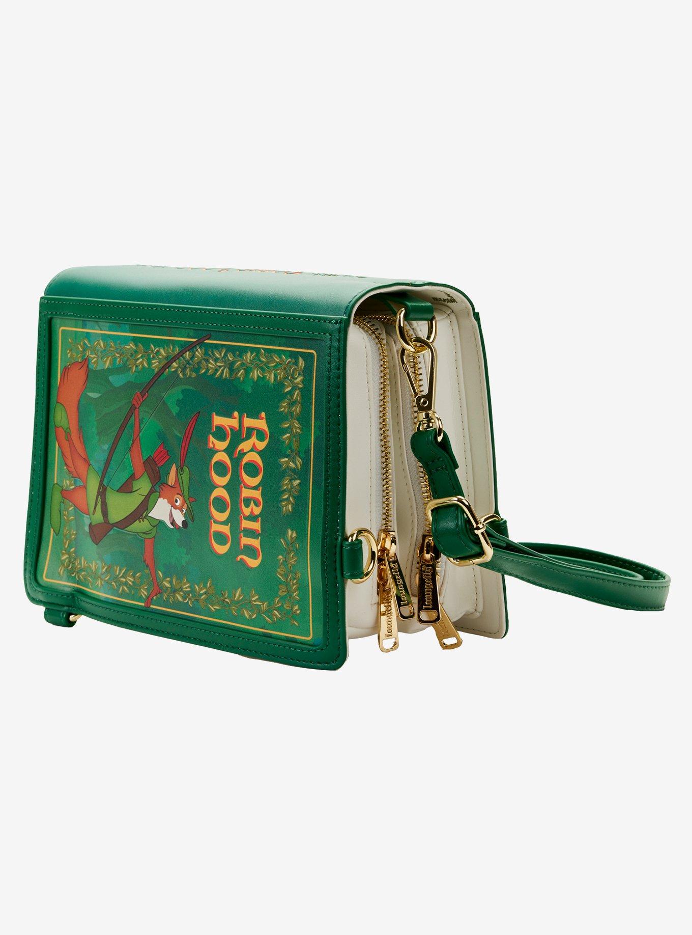 Loungefly Disney Robin Hood Book Convertible Crossbody Bag, , alternate