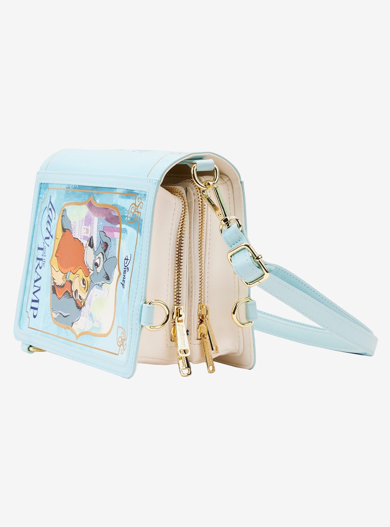 Loungefly Disney Lady And The Tramp Book Convertible Crossbody Bag, , alternate