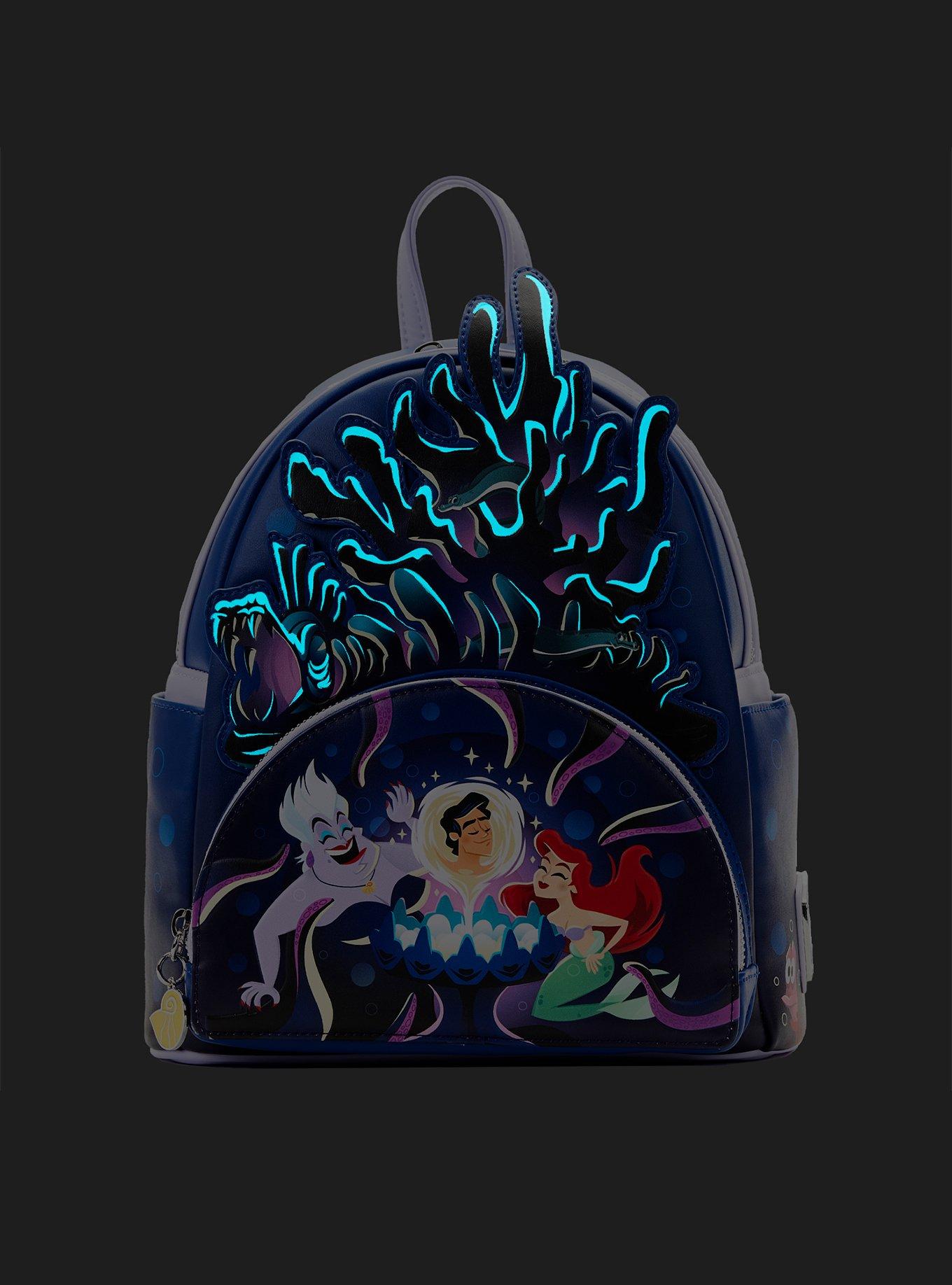 Loungefly Disney The Little Mermaid Ursula’s Lair Glow-In-The-Dark Mini Backpack, , alternate