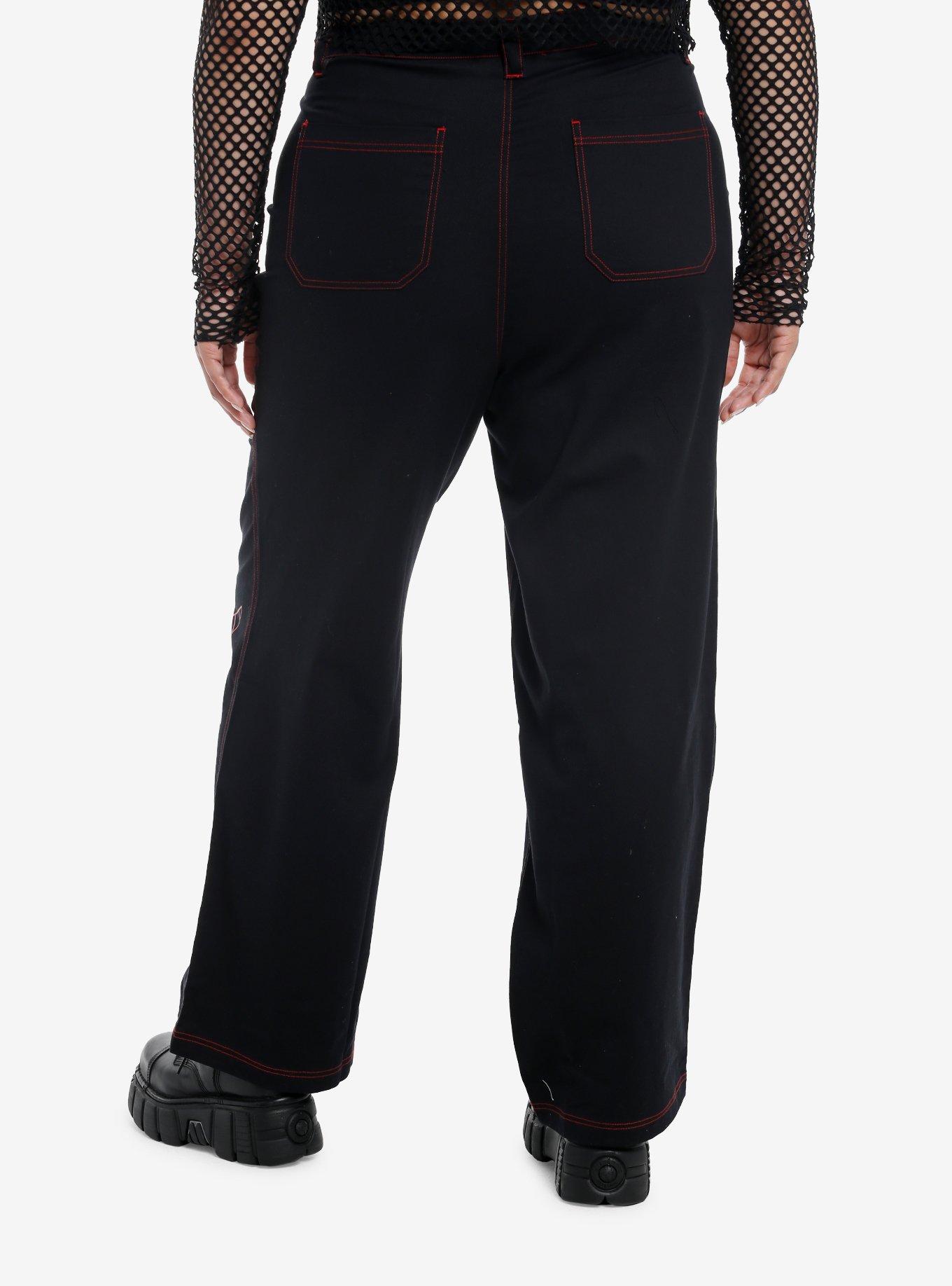 Black & Red Swirl Star Skater Pants Plus Size | Hot Topic