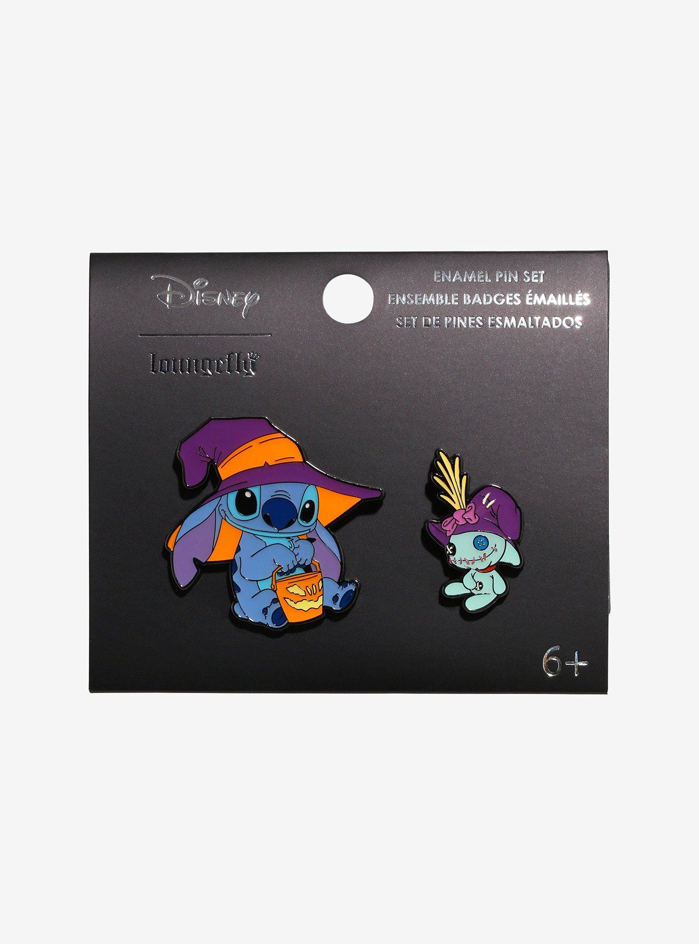 Loungefly Disney Lilo & Stitch Halloween Stitch & Scrump Enamel Pin Set