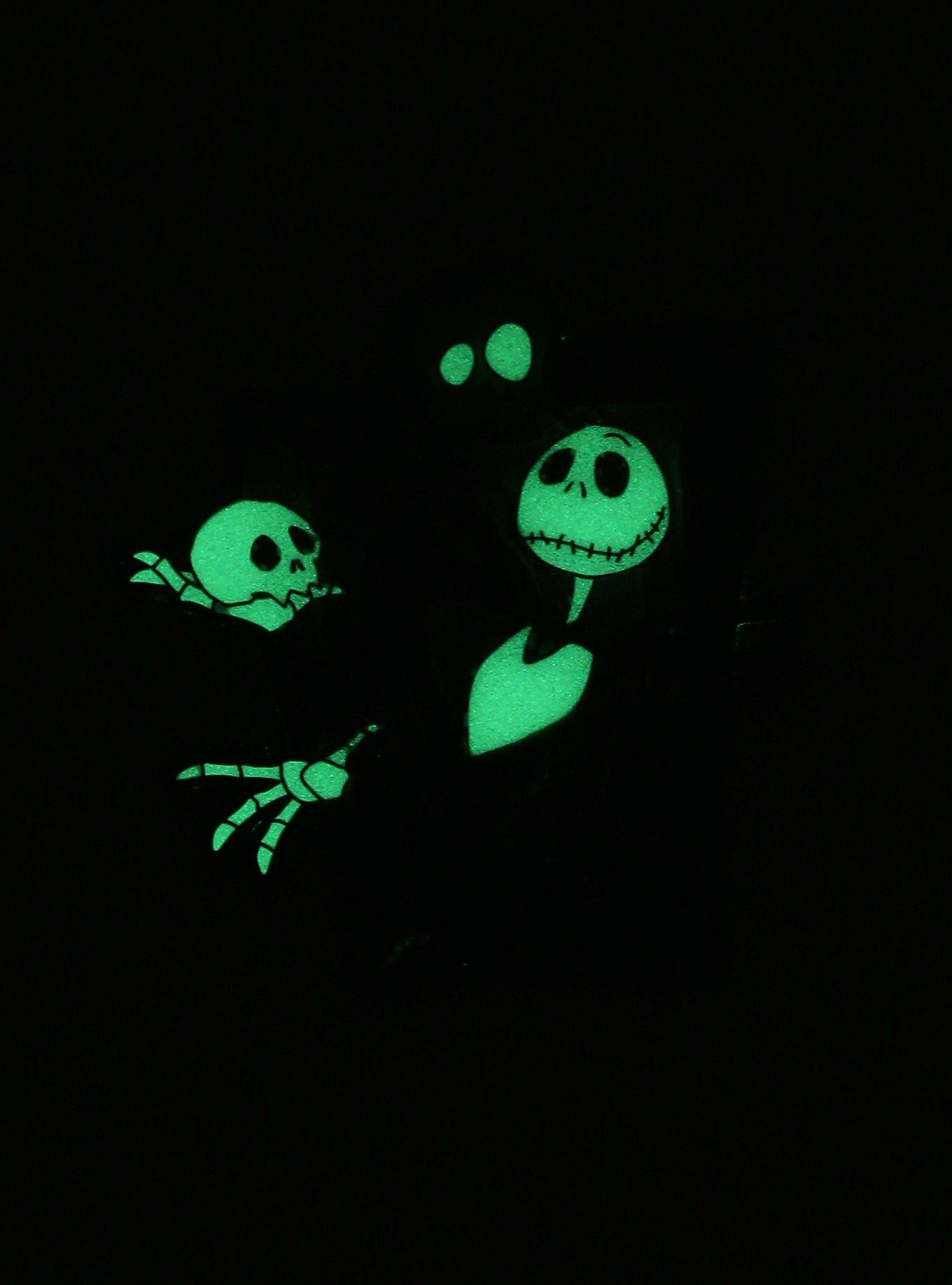Loungefly The Nightmare Before Christmas Jack Frame Glow-In-The-Dark Enamel Pin, , alternate