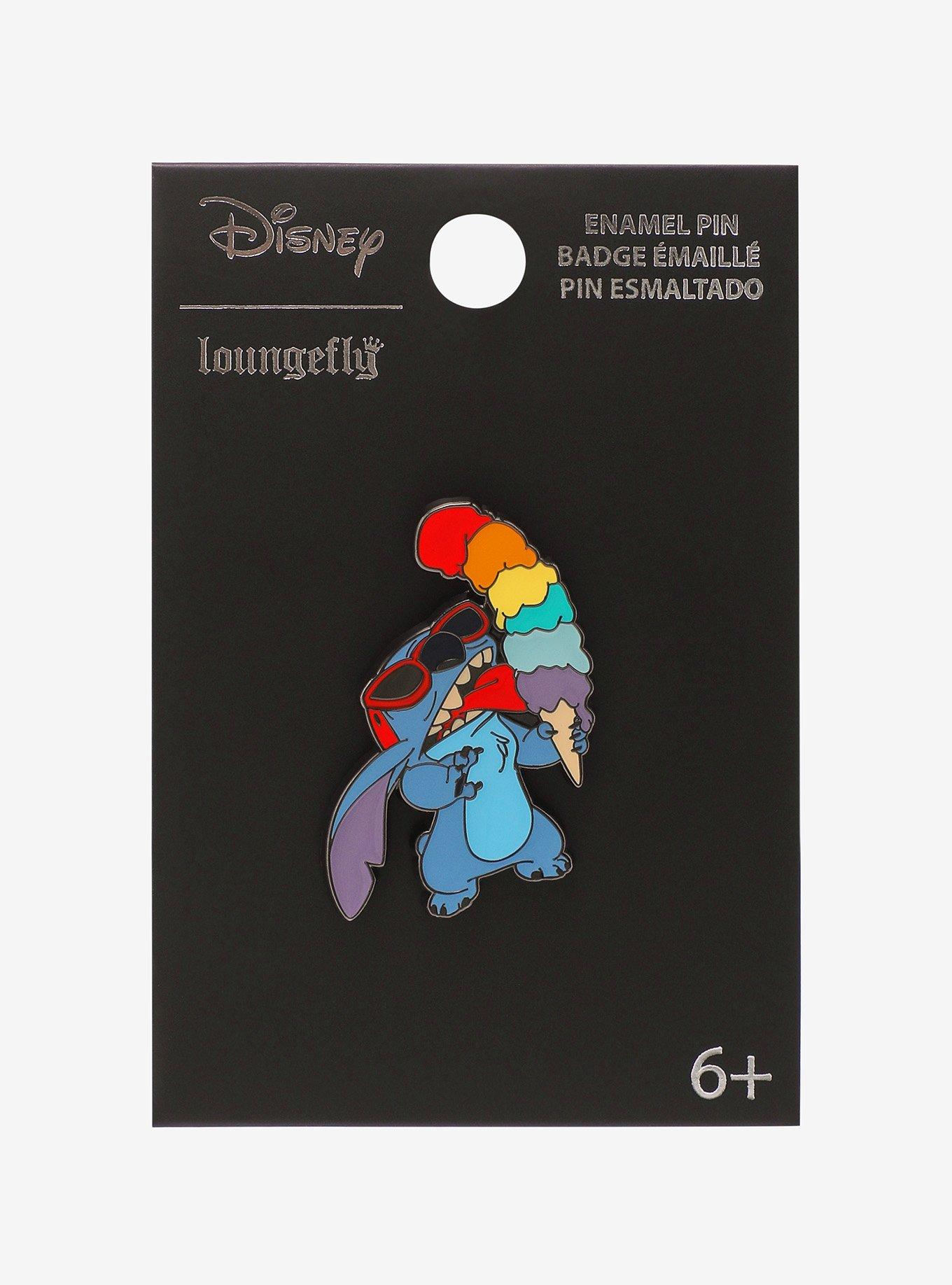 Loungefly Disney Stitch Rainbow Ice Cream Enamel Pin, , alternate