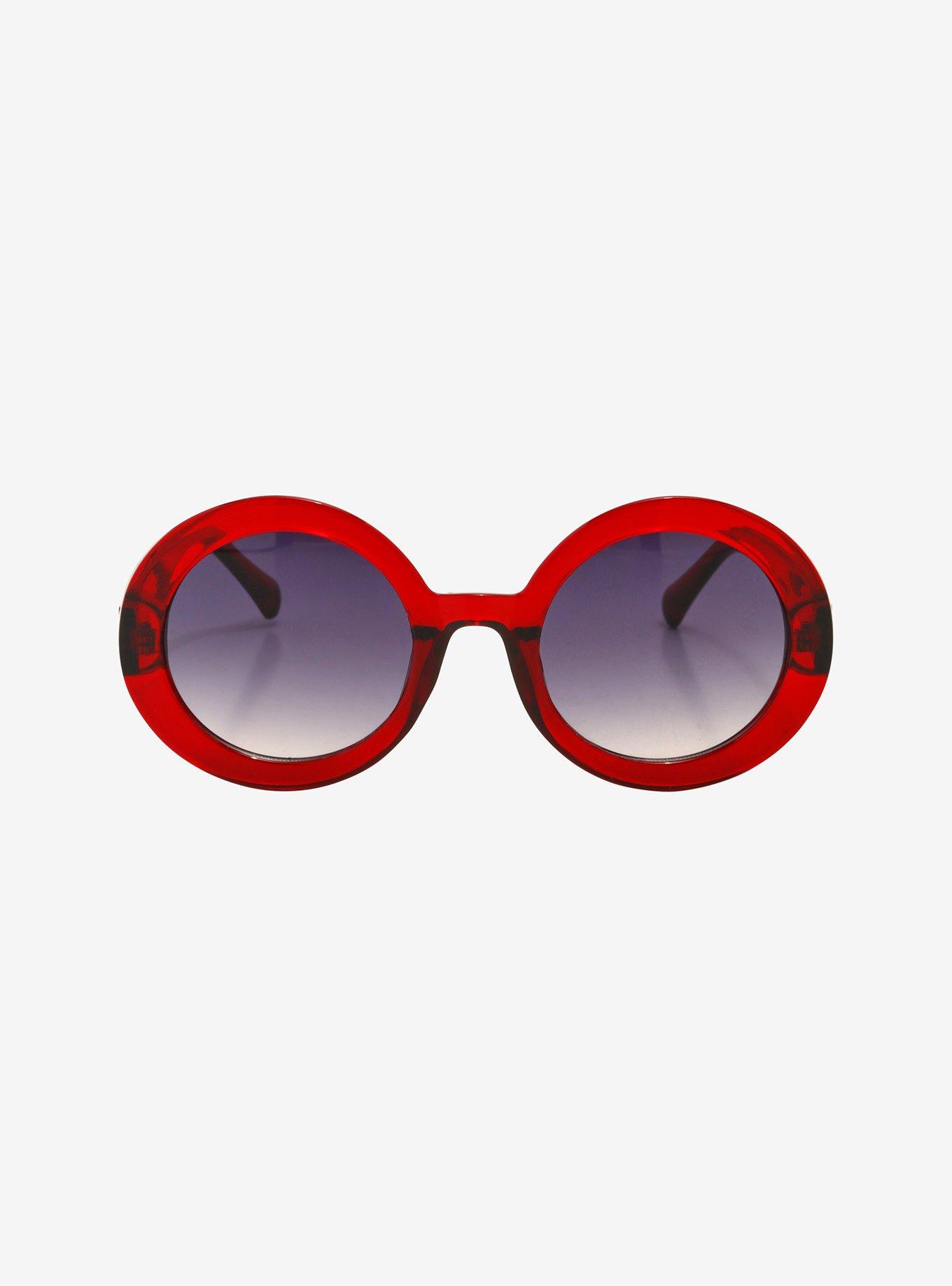 Red Round Sunglasses, , alternate