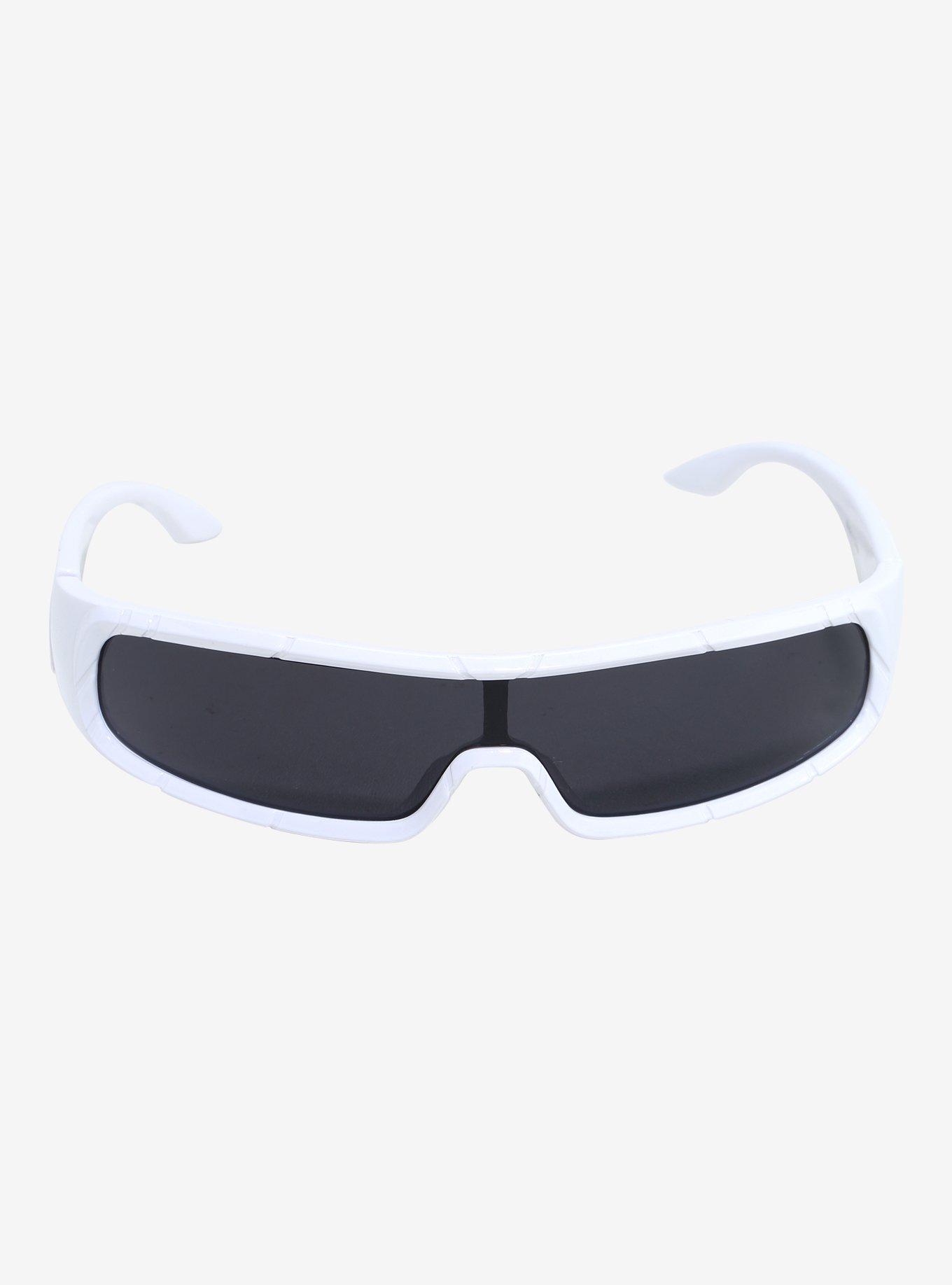 White Super Skinny Sunglasses, , alternate
