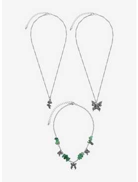 Thorn & Fable Butterfly Mushroom Crystal Necklace Set, , hi-res
