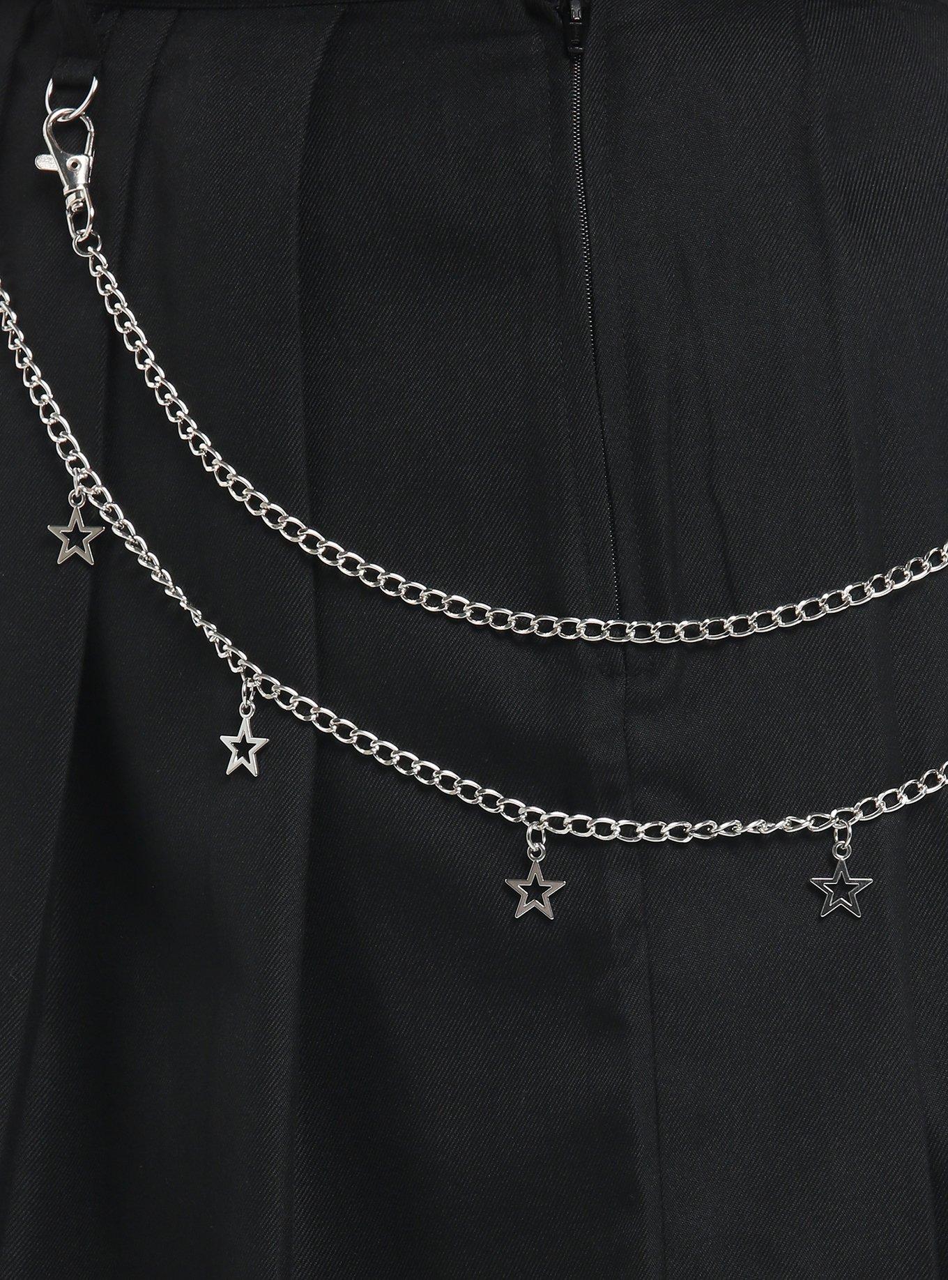 Star Chain Hardware Pleated Skirt Plus