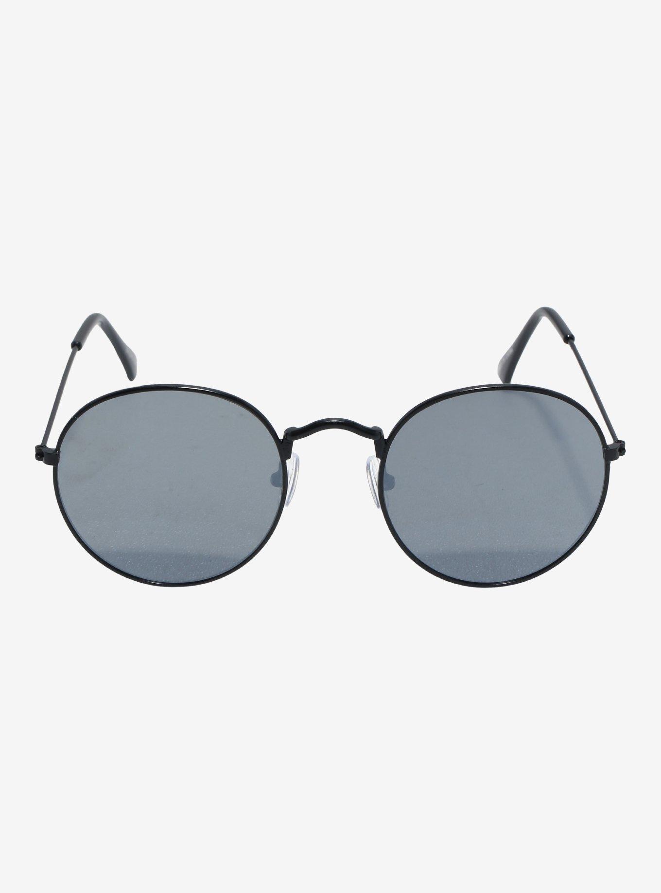 Black Round Sunglasses, , alternate